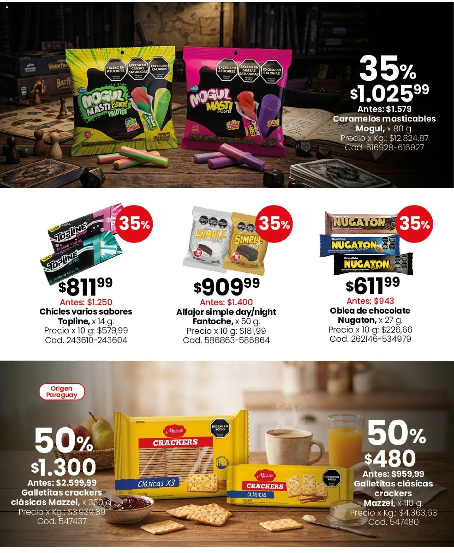 Coto - Almacén y bebidas │ válido desde el 13/07/2026 | Página: 6 | Productos: Top, Chicles, Sandía, Chocolate