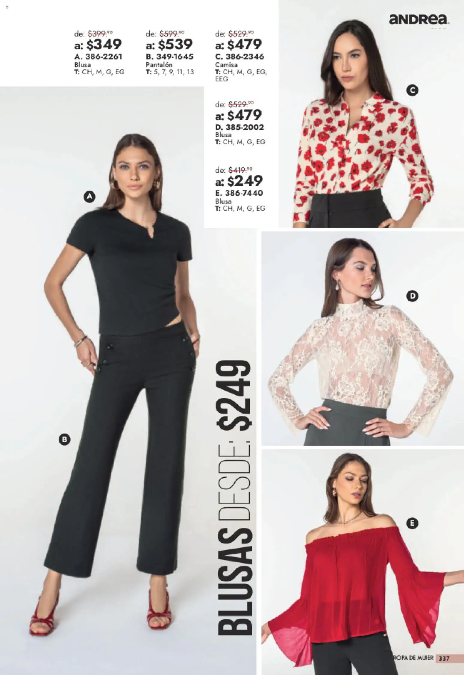 Nuevas ofertas de Andrea válidas en toda la República Mexicana desde el 26/07/2026. ¡Encuentra las mejores ofertas en Andrea catálogo Outlet! | Página: 337