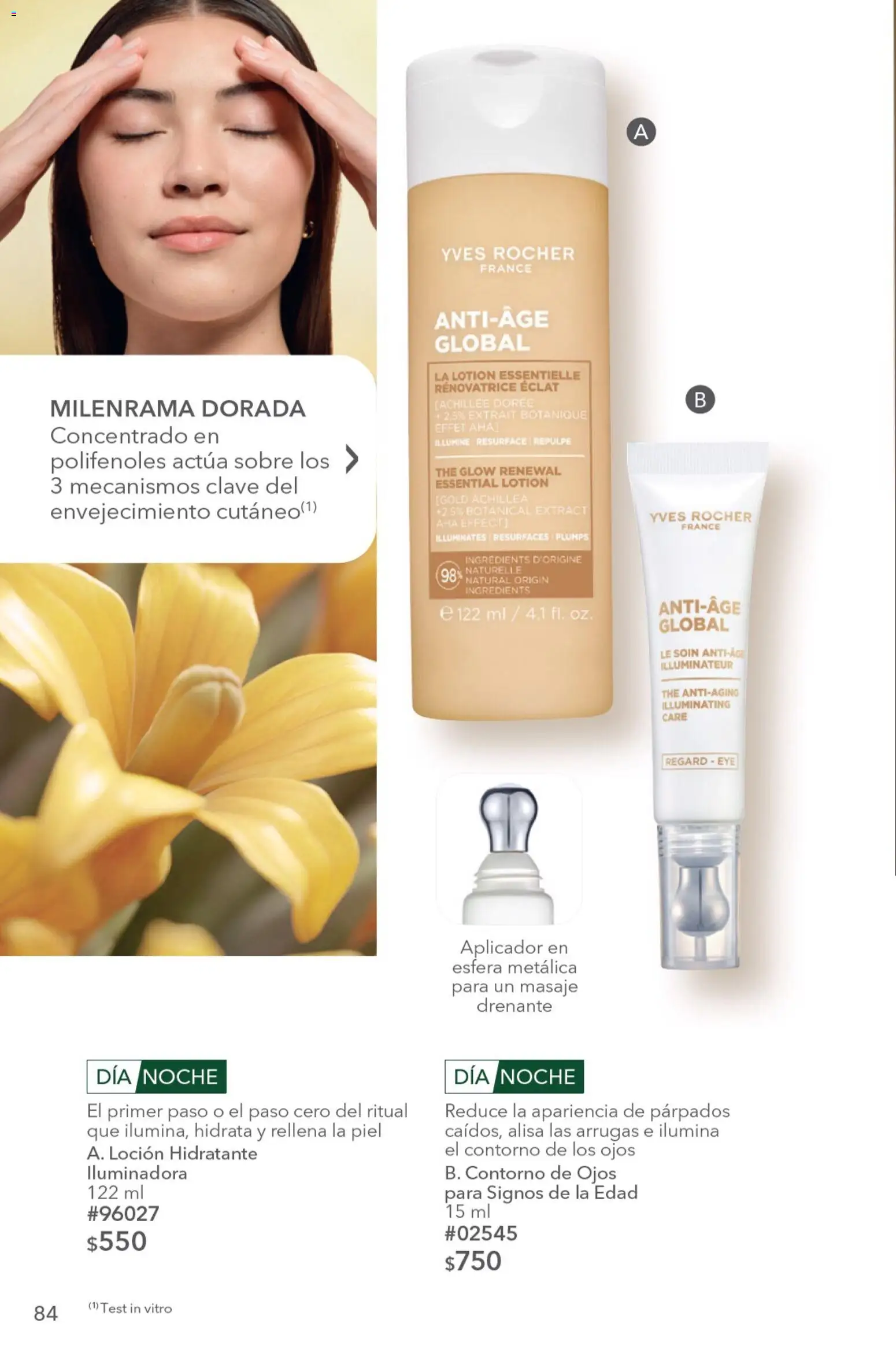 Nuevas ofertas de Yves Rocher válidas en toda la República Mexicana desde el 04/08/2026. ¡Encuentra las mejores ofertas en Yves Rocher campaña 11 2026! | Página: 88 | Productos: Contorno de ojos, Contorno, Loción, Sobre