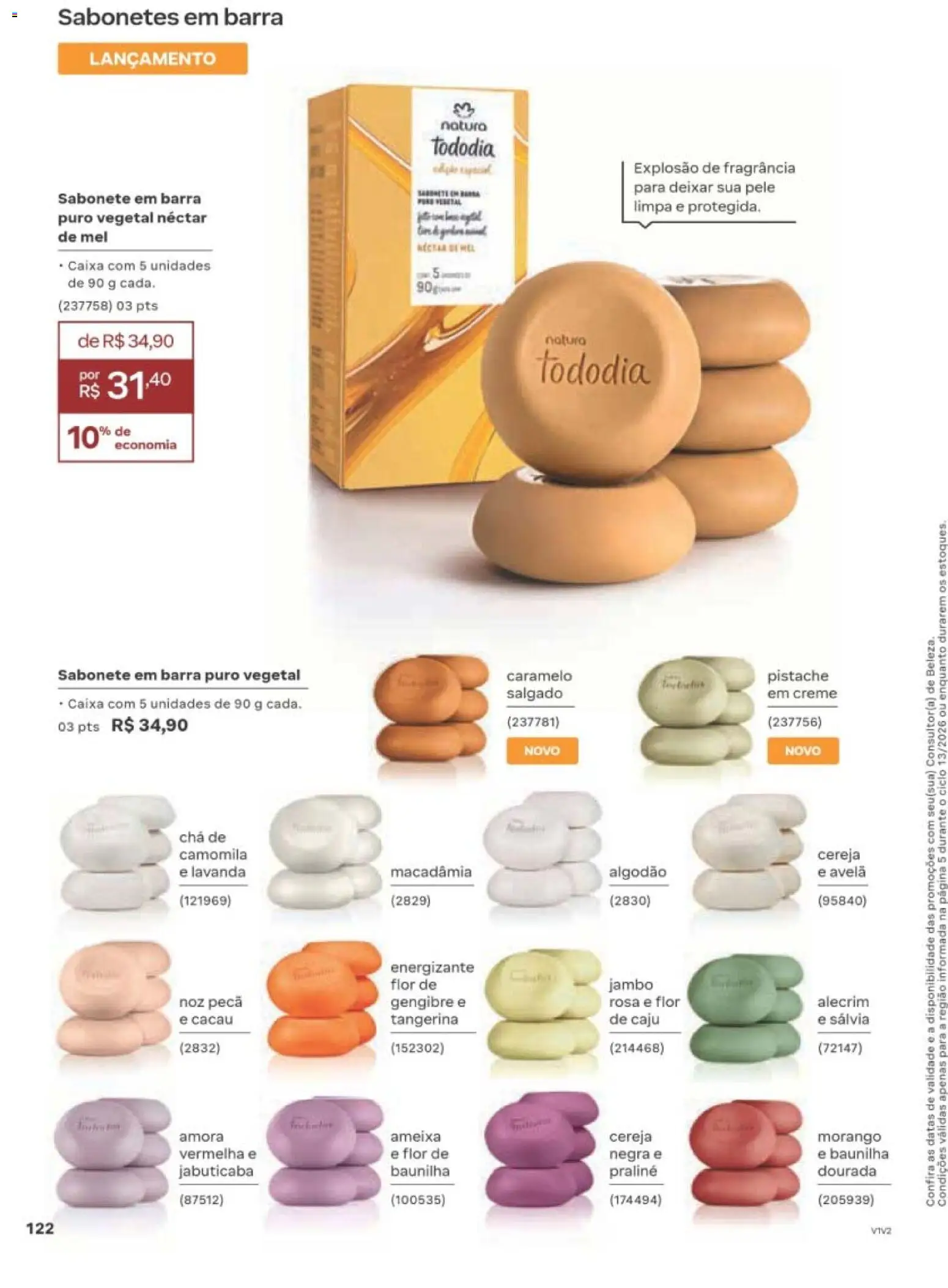 Natura Folheto - válido de 10/08/2026 | Página: 125 | Produtos: Macadâmia, Caixa, Mel, Ameixa