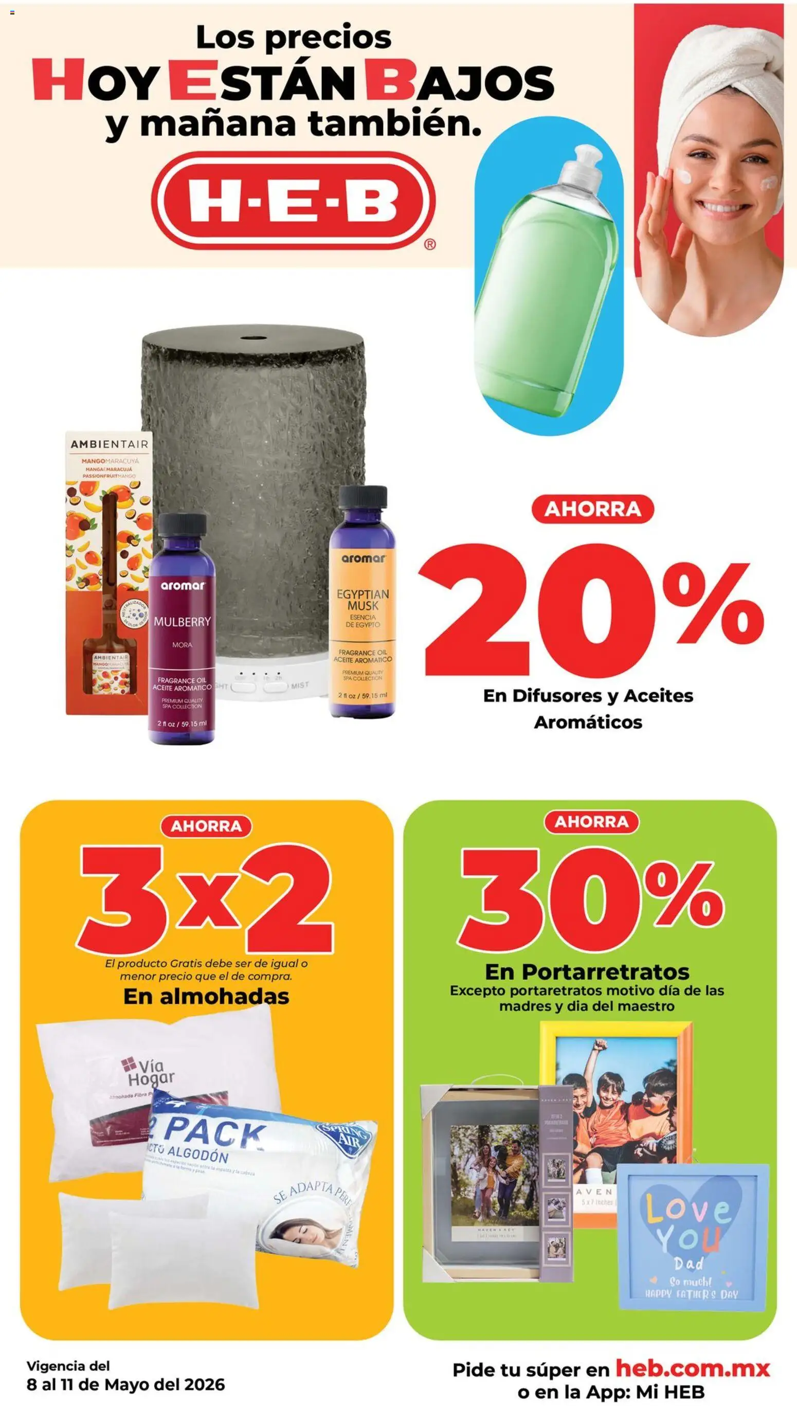 Nuevas ofertas de H-E-B válidas en toda la República Mexicana desde el 08.05.2026. ¡Encuentra las mejores ofertas en H-E-B folleto Calidad! | Página: 11 | Productos: Aceite, Algodón