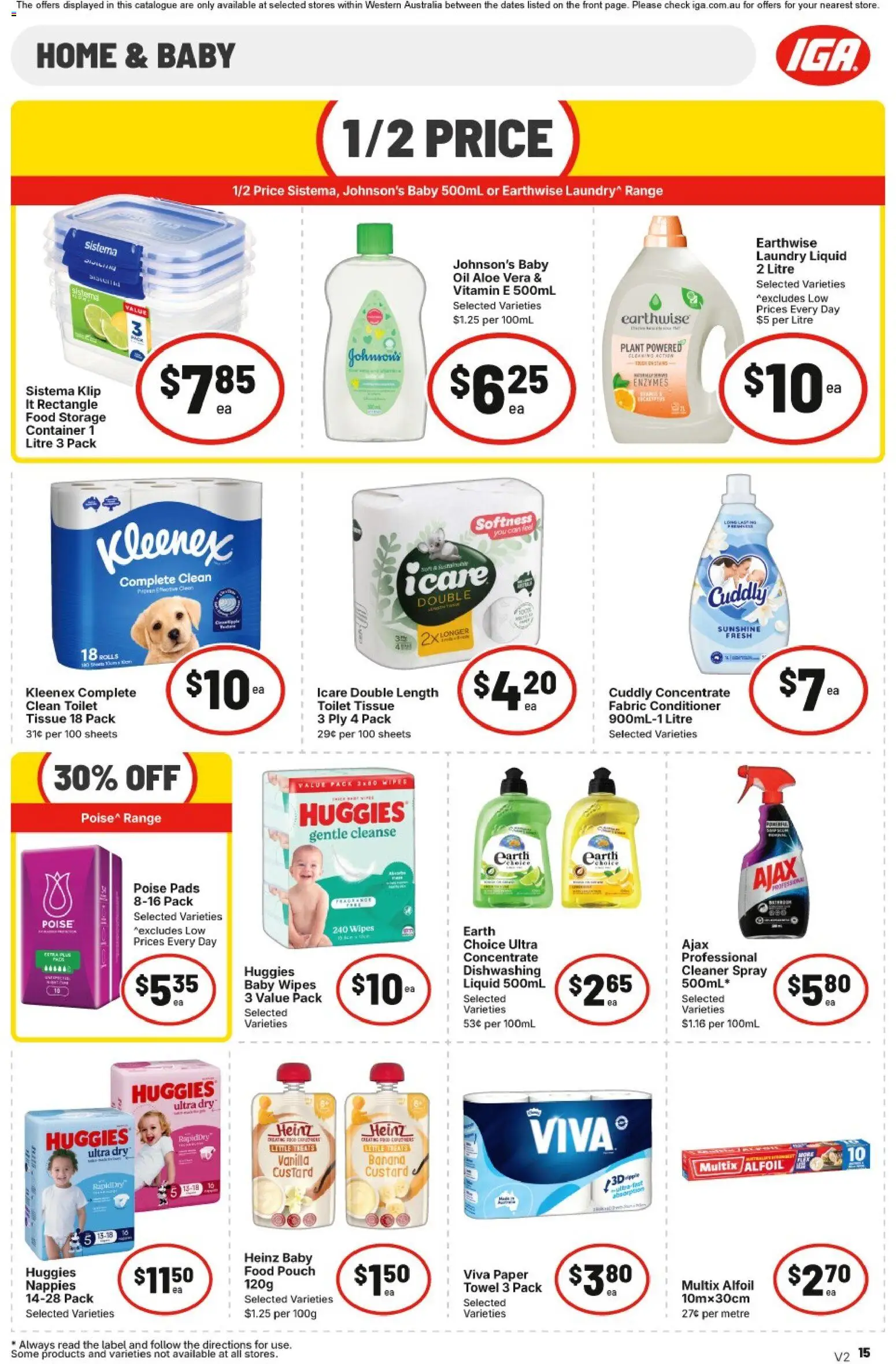IGA catalogue - valid from 08/07/2026 | Page: 15 | Products: Cleaner, Oil, Food storage, Laundry
