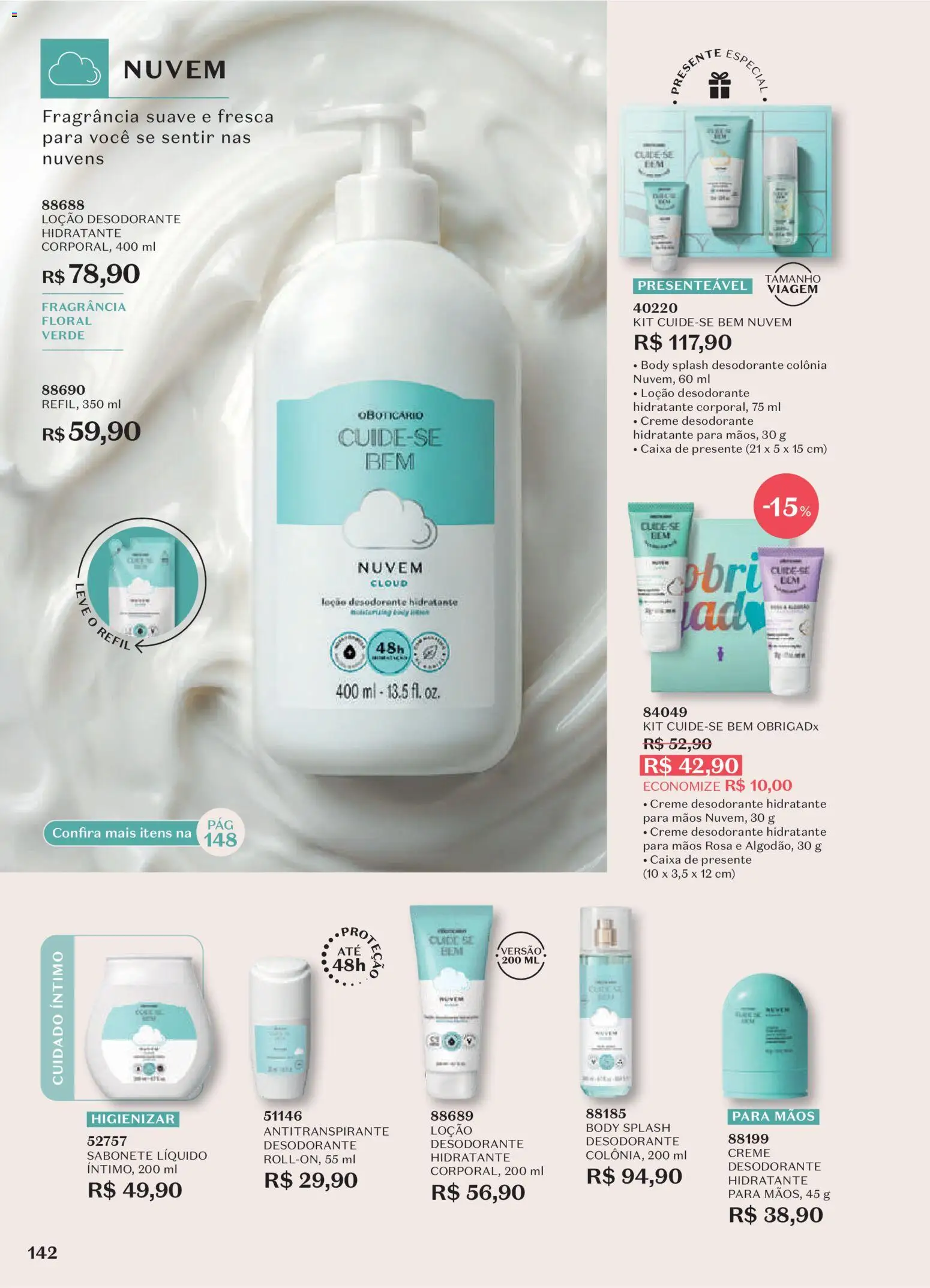 O Boticário Folheto - válido de 20/07/2026 | Página: 144 | Produtos: Desodorante, Caixa, Creme, Body