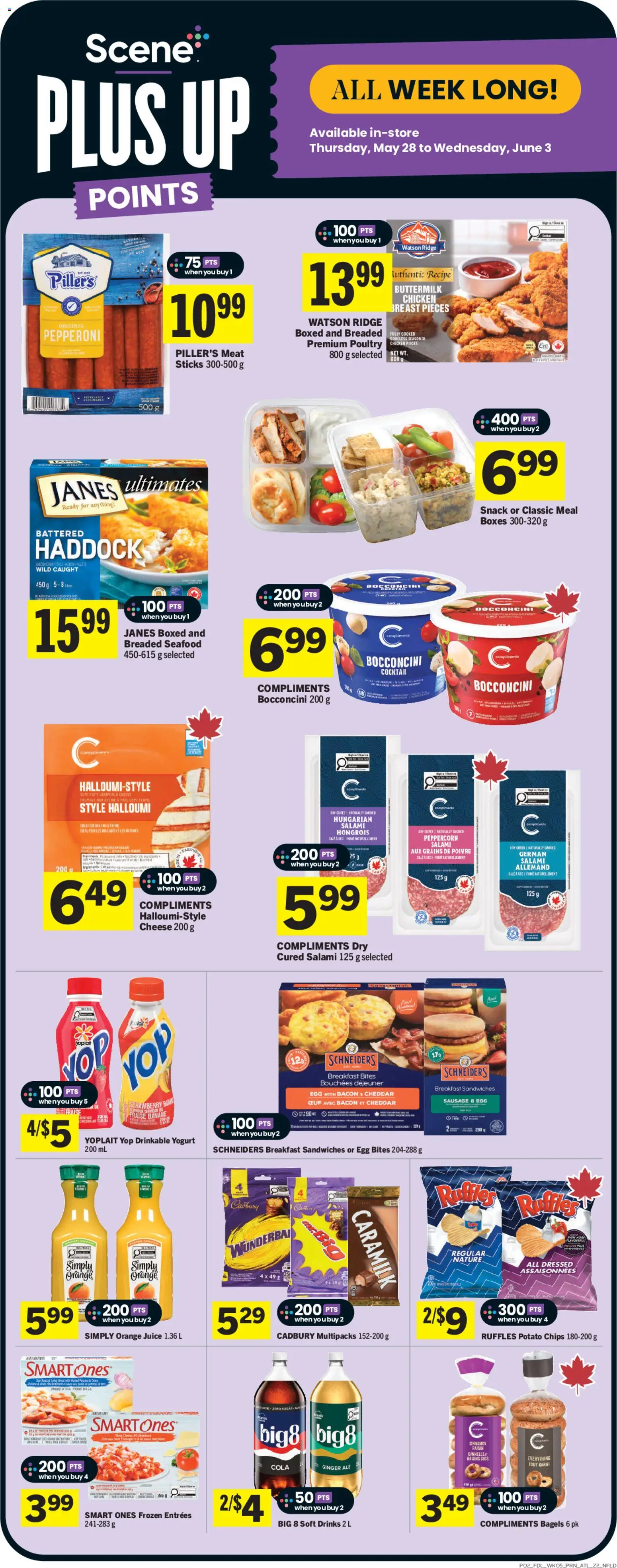 Foodland flyer valid from 28.05.2026 | Page: 3 | Products: Chips, Ridge, Yogurt, Chicken