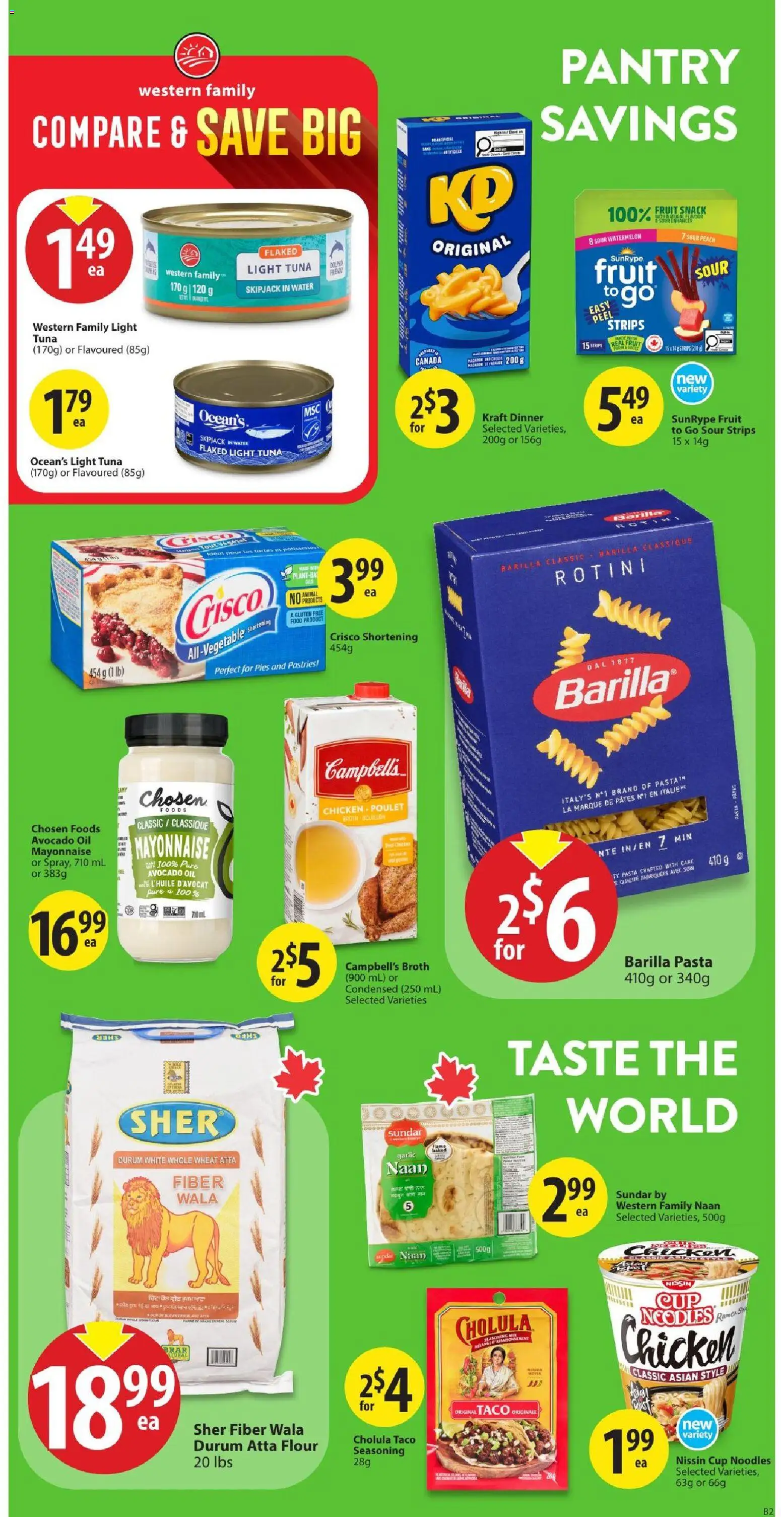 Save on foods flyer valid from Jul 16, 2026 | Page: 17 | Products: Noodles, Pasta, Cheese, Chicken