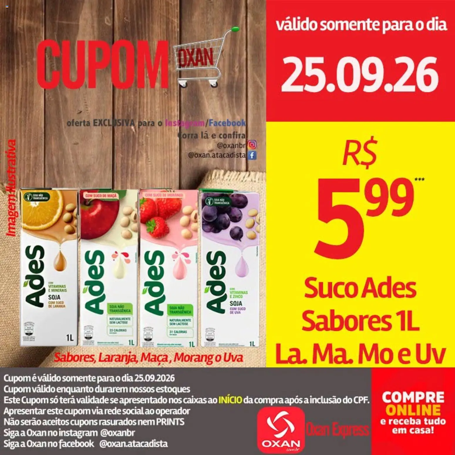 Oxan Atacadista Folheto - válido de 25/09/2026 | Página: 16 | Produtos: Uva, Suco, Soja