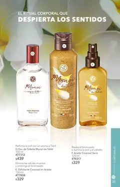 Vista previa de Yves Rocher campaña 7 2026, nuevo folleto de la tienda, válido en México a partir del 12.05.2026 | Página: 33 | Productos: Exfoliante corporal, Aceite, Eau de toilette