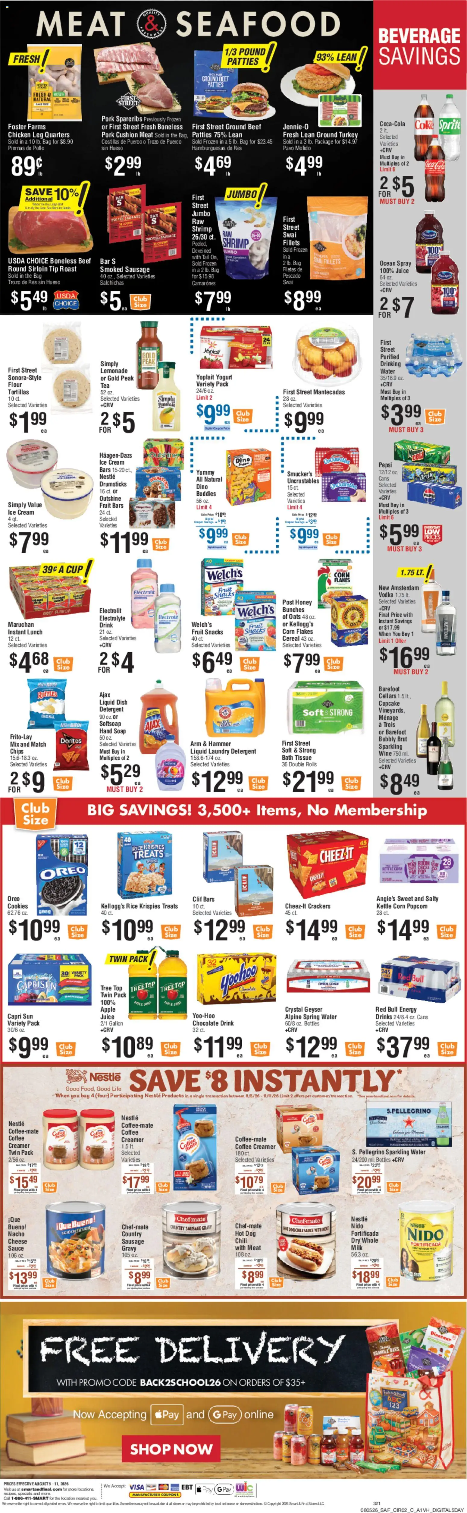 Smart & Final Weekly Ad - valid from 08/05/2026 | Page: 3 | Products: Corn, Pork loin, Honey, Sauce