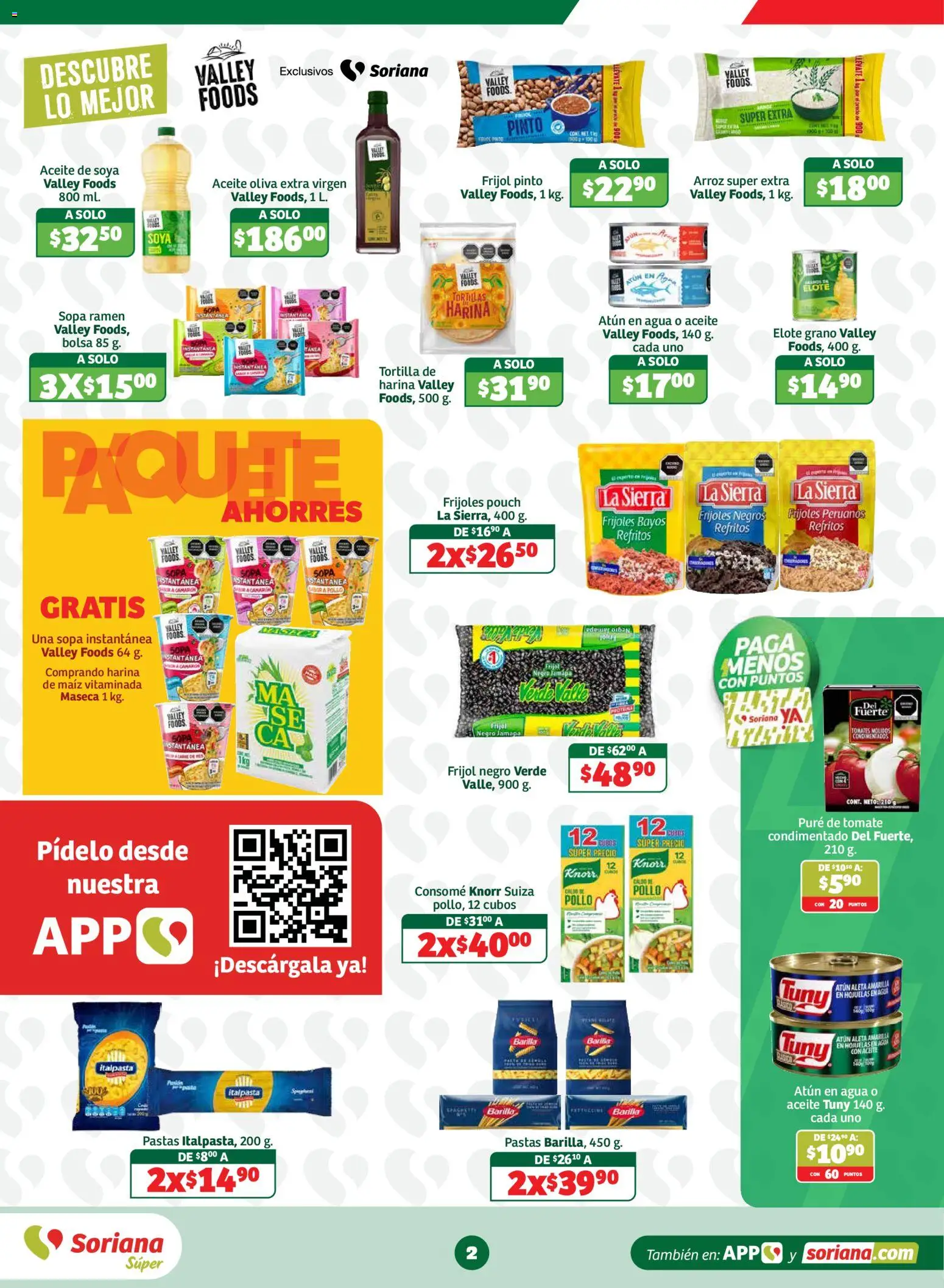 Nuevas ofertas de Soriana válidas en toda la República Mexicana desde el 25/09/2026. ¡Encuentra las mejores ofertas en Soriana En México Oferta se dice Soriana Súper Nacional! | Página: 2 | Productos: Pollo, Maíz, Bolsa, Puré