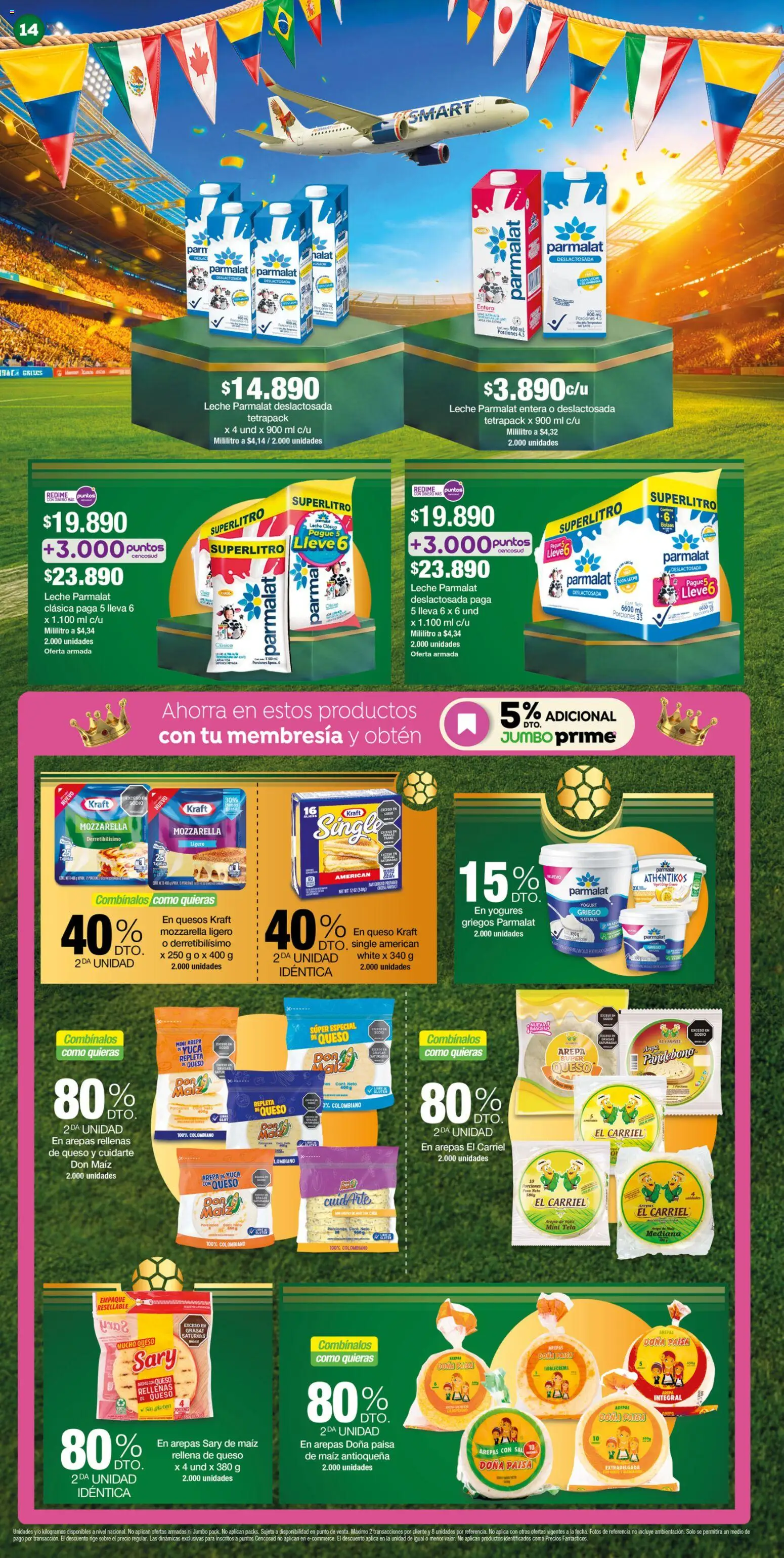 Jumbo revista - valida desde el 25/06/2026 | Página: 14 | Productos: Peso, Sobre, Yogurt, Queso
