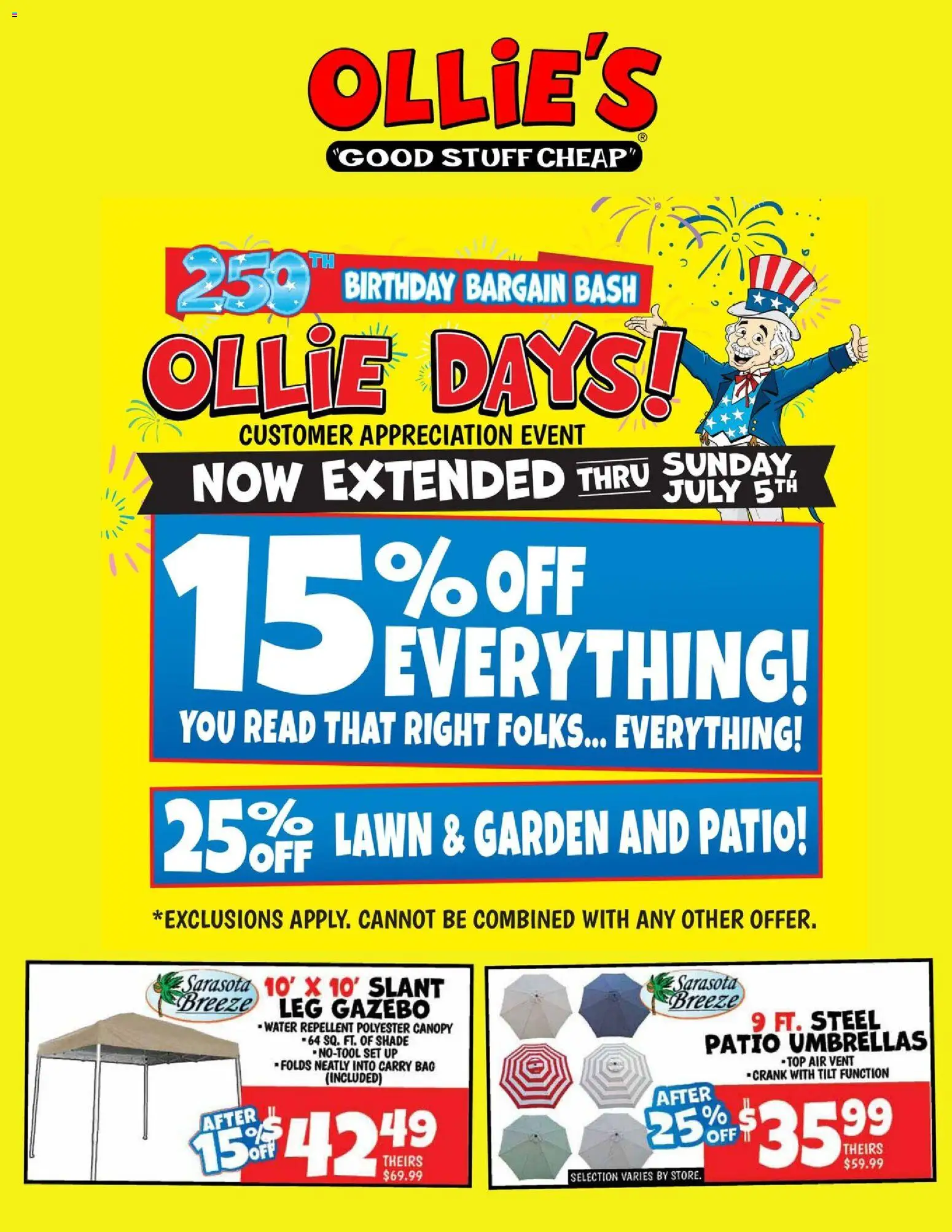 Ollie's Weekly Ad - valid from 07/03/2026 | Page: 1 | Products: Water, Bag