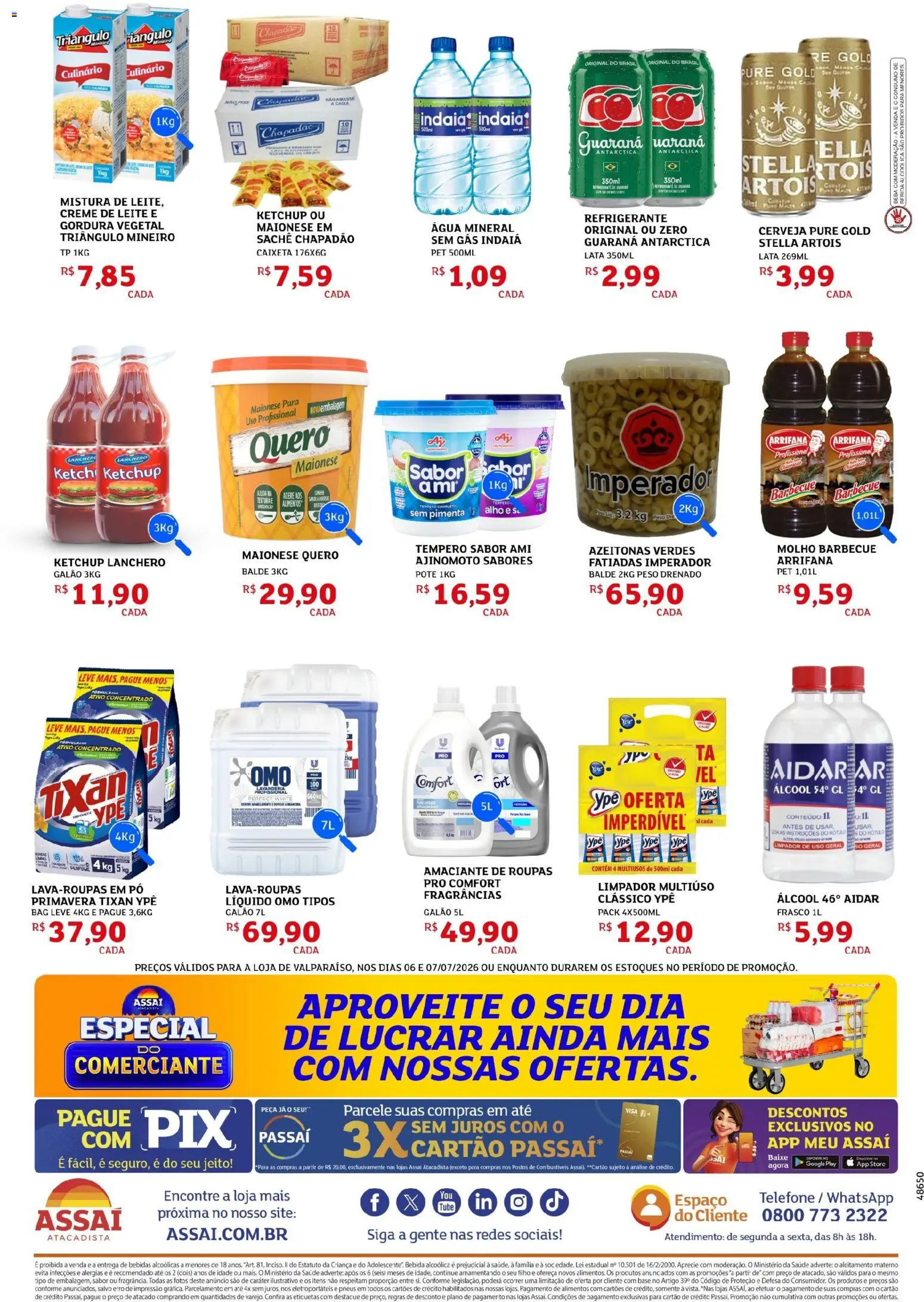 Assaí Atacadista Folheto - válido de 07/07/2026 | Página: 2 | Produtos: Alho, Pó, Pimenta, Balde