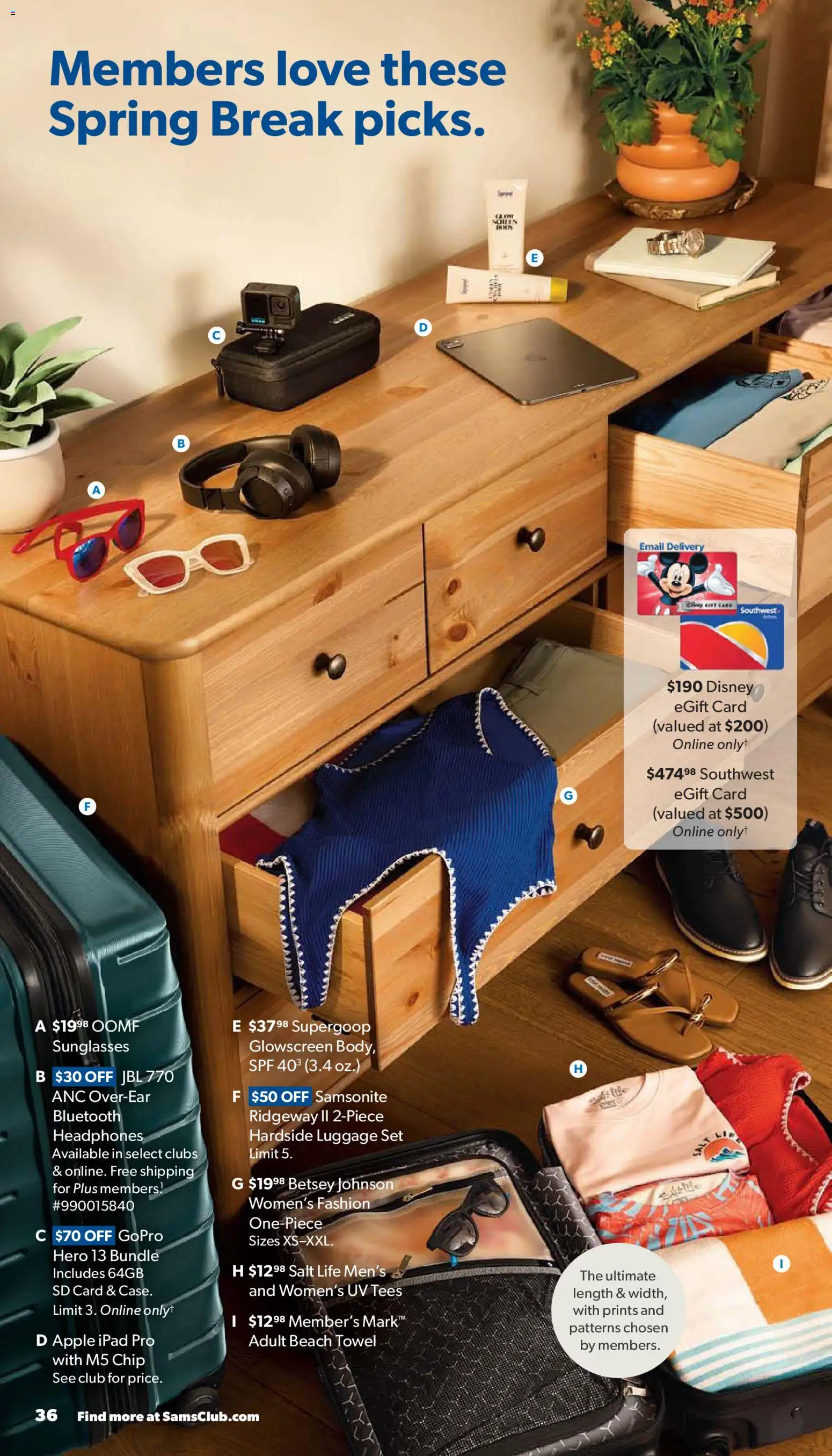 Sam's Club Instant Savings Book March - valid from 18.03.2026 | Page: 36 | Products: Salt, Headphones, Ipad