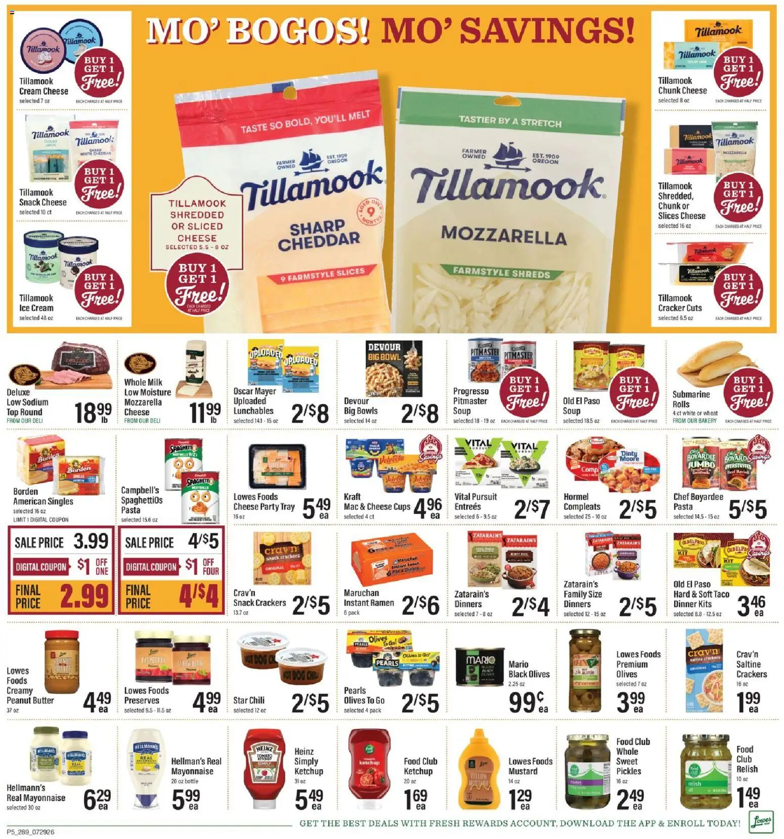 Lowes Foods Weekly Ad - GA - valid from 07/29/2026 | Page: 5 | Products: Bakery, Milk, Butter, Cream