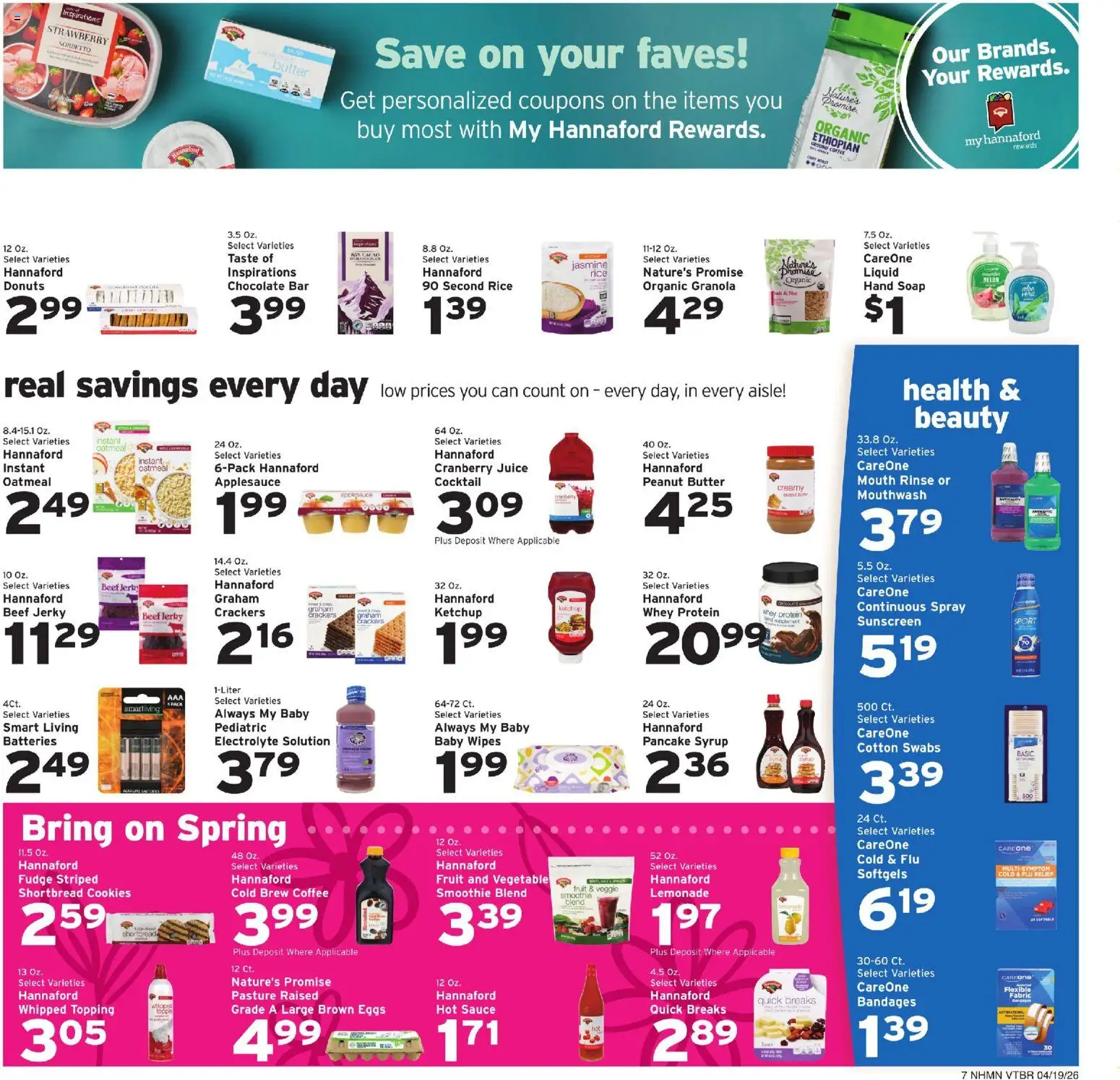 Hannaford Weekly Ad - valid from 19.04.2026 | Page: 7 | Products: Eggs, Chocolate, Cookies, Melon