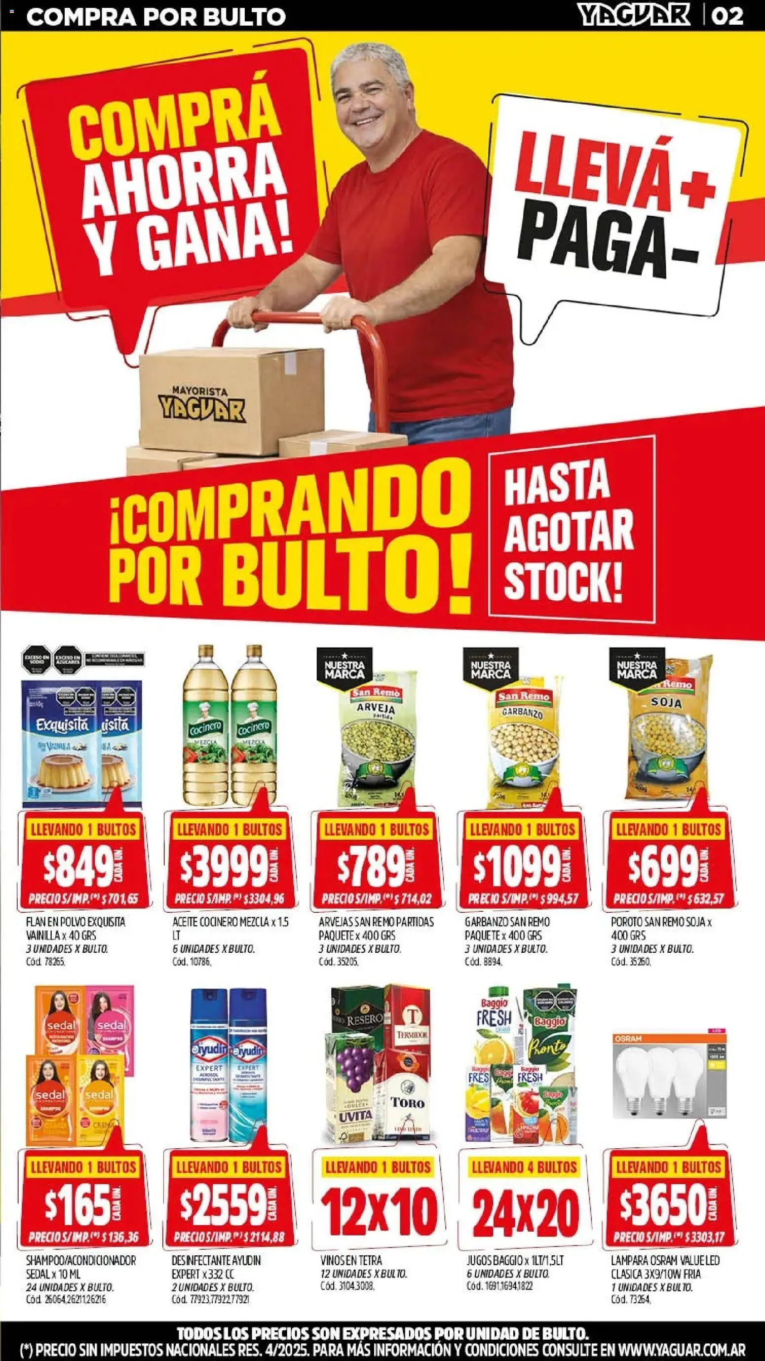 Yaguar - Oferta Semanal General Roca │ válido desde el 18.05.2026 | Página: 2 | Productos: Arveja, Desinfectante, Lámpara, Aceite