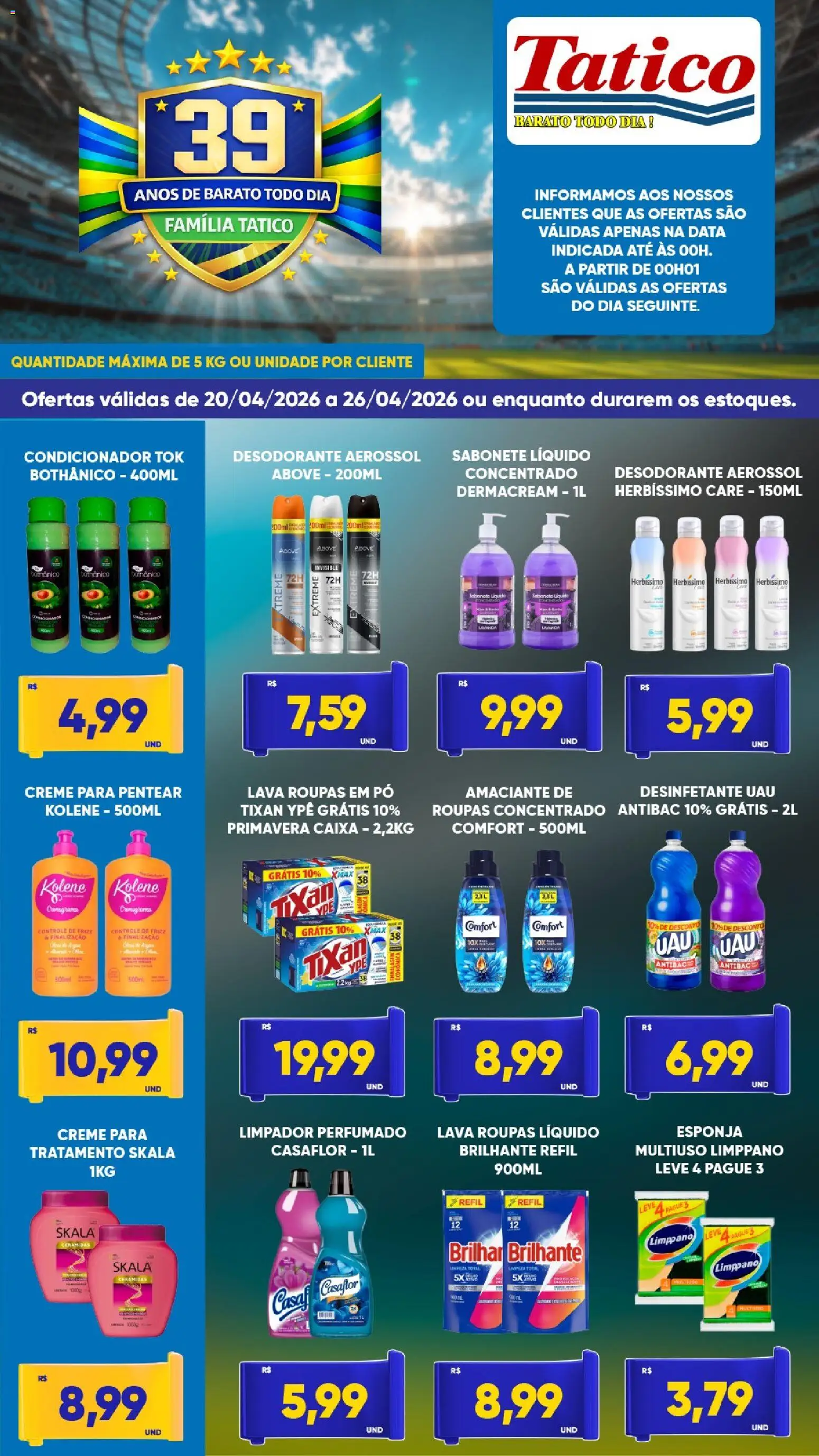 Tatico Folheto - válido de 20.04.2026 | Página: 8 | Produtos: Condicionador, Caixa, Amaciante, Desinfetante