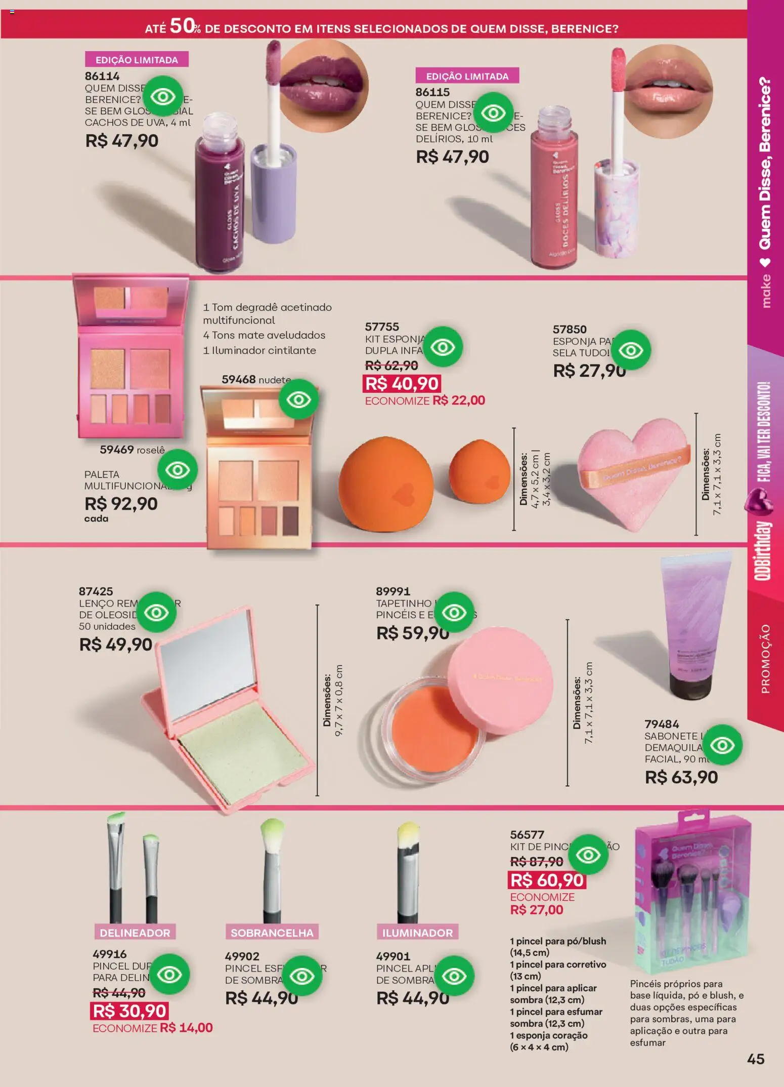 O Boticário Folheto - válido de 10/08/2026 | Página: 49 | Produtos: Corretivo, Pincel, Esponja, Pá