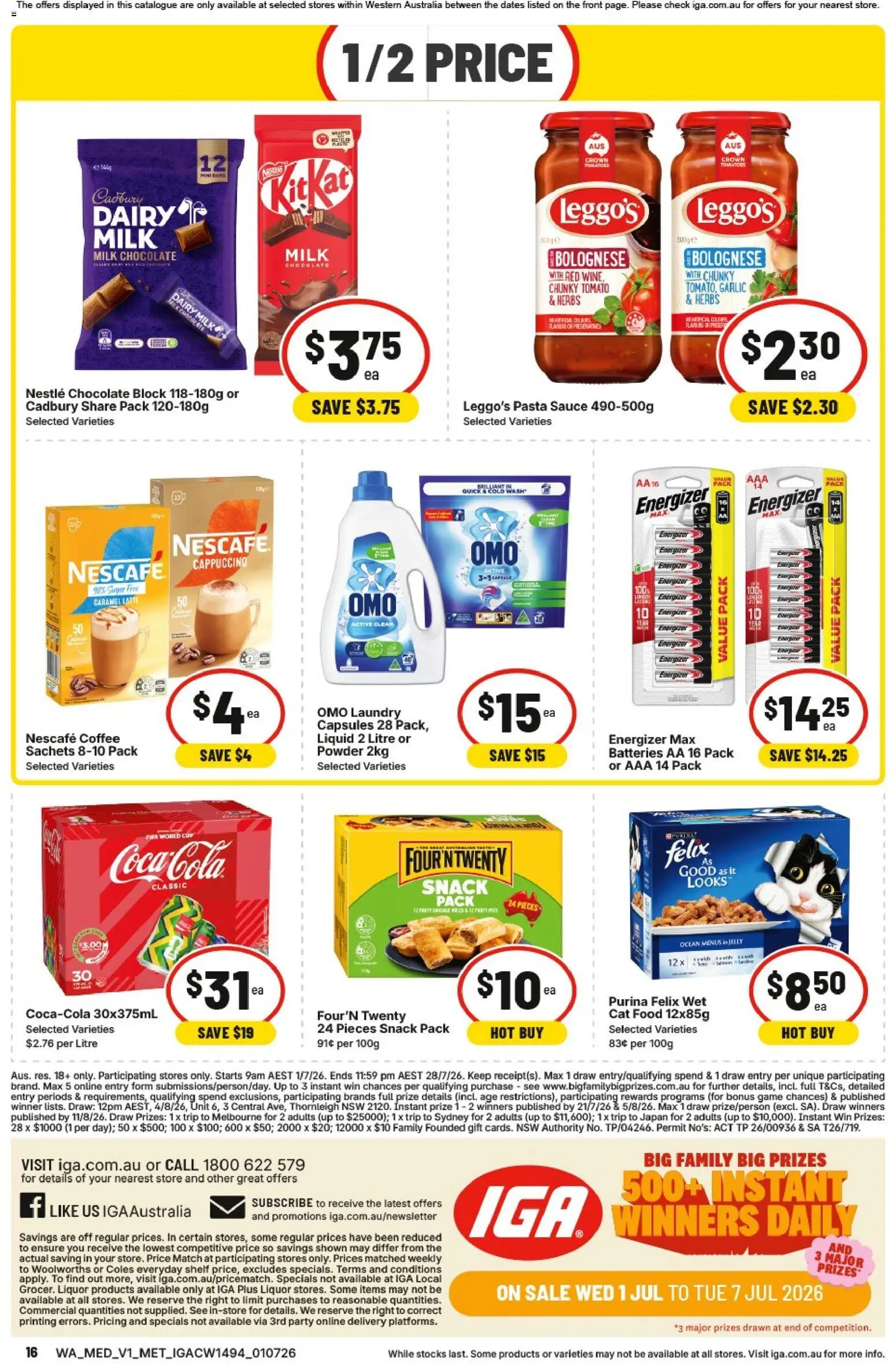 IGA catalogue - valid from 01/07/2026 | Page: 16 | Products: Shelf, Milk, Coffee, Game