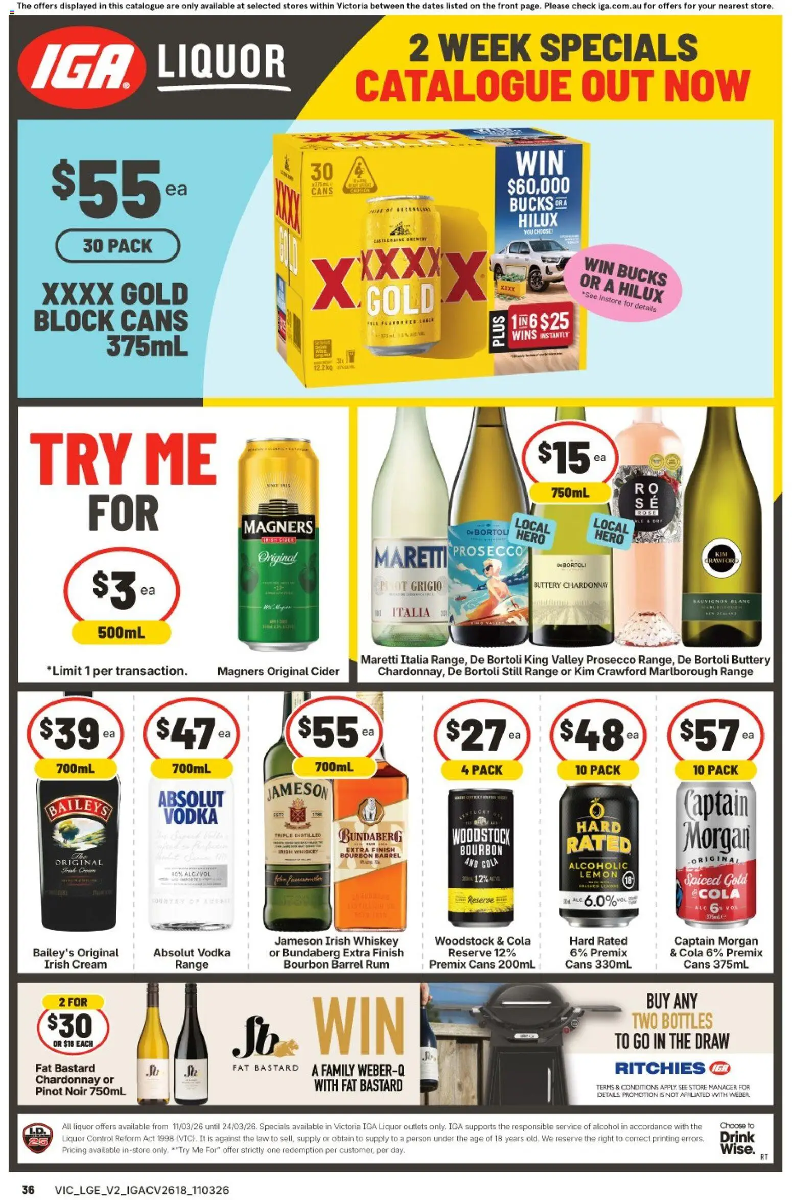 Ritchies catalogue - valid from 11.03.2026 | Page: 4 | Products: Bourbon, Vodka, Whiskey, Lemon