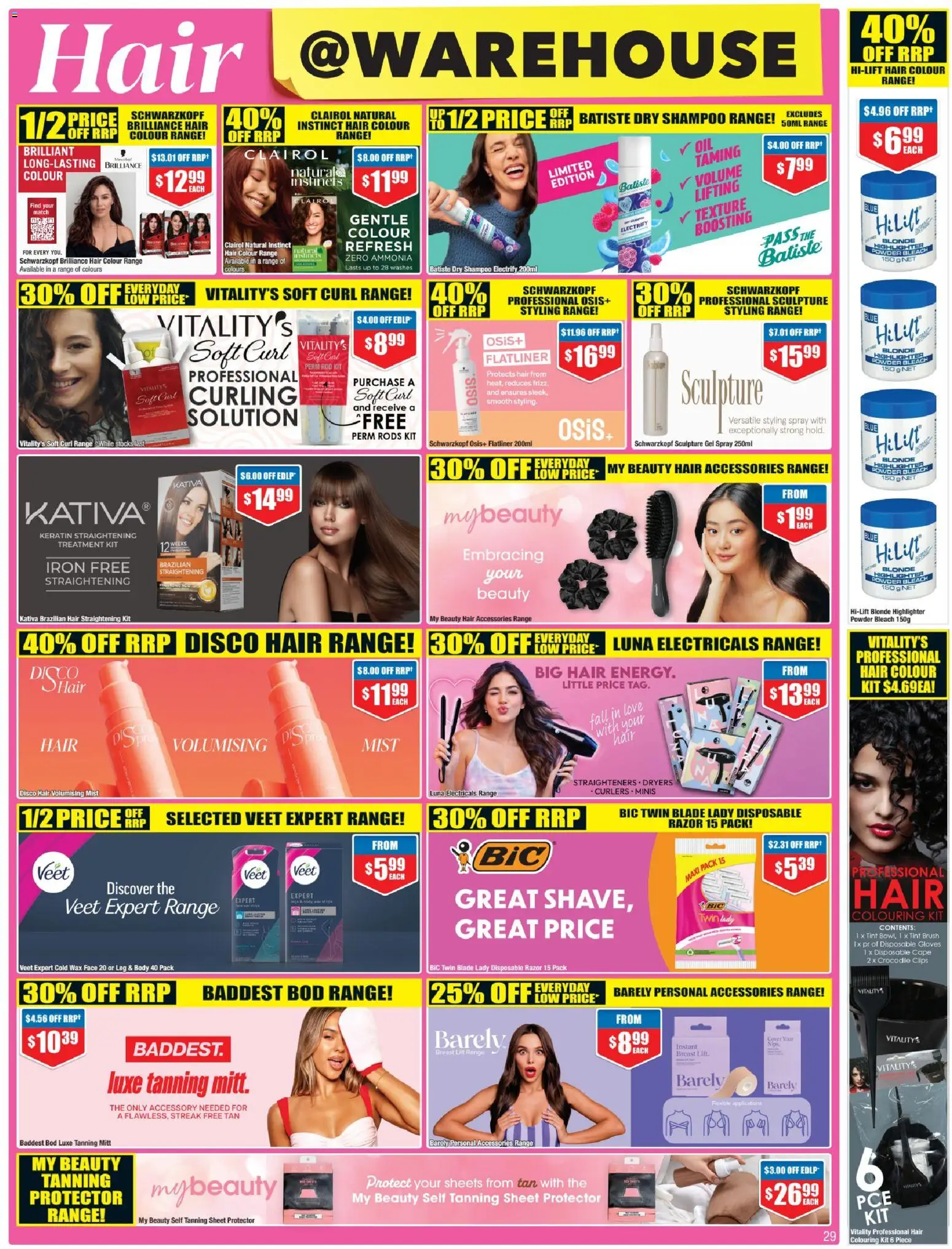 Chemist Warehouse catalogue - valid from 28.05.2026 | Page: 29 | Products: Highlighter, Razor, Gloves, Clips
