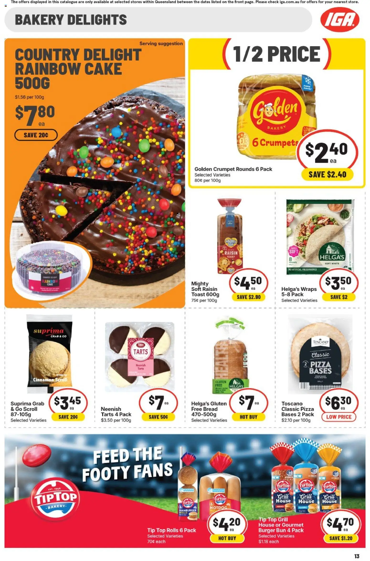 IGA catalogue - valid from 23/09/2026 | Page: 21 | Products: Crab, Cake, Toast, Grill