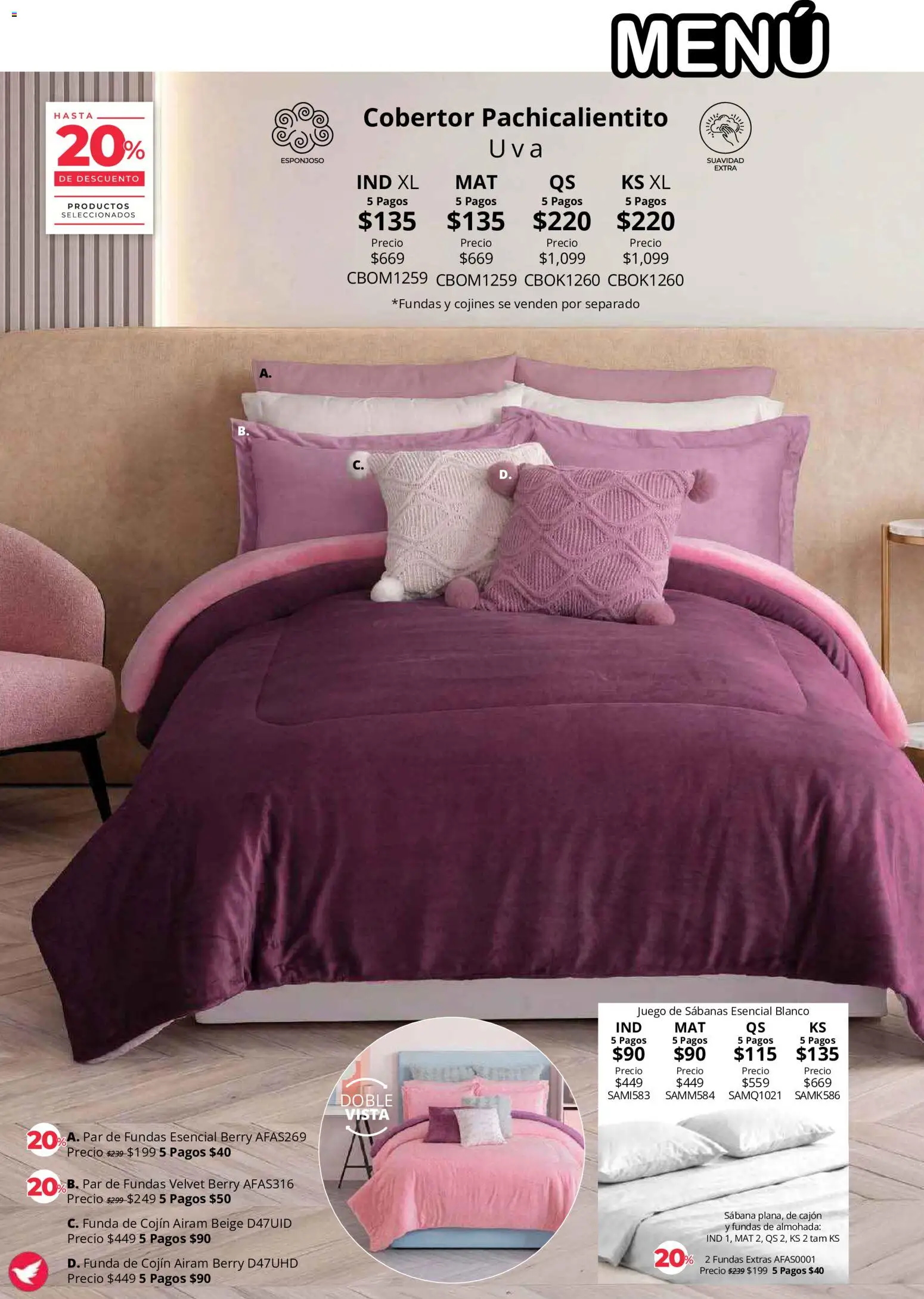 Nuevas ofertas de Colchas Concord válidas en toda la República Mexicana desde el 01/08/2026. ¡Encuentra las mejores ofertas en Colchas Concord catálogo Colección Cobertor! | Página: 70 | Productos: Cobertor, Juego, Almohada, Sabanas