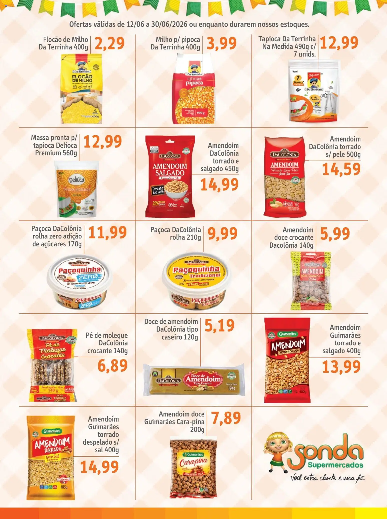 Sonda Folheto - válido de 12.06.2026 | Página: 5 | Produtos: Cará, Tapioca, Sal, Pipoca