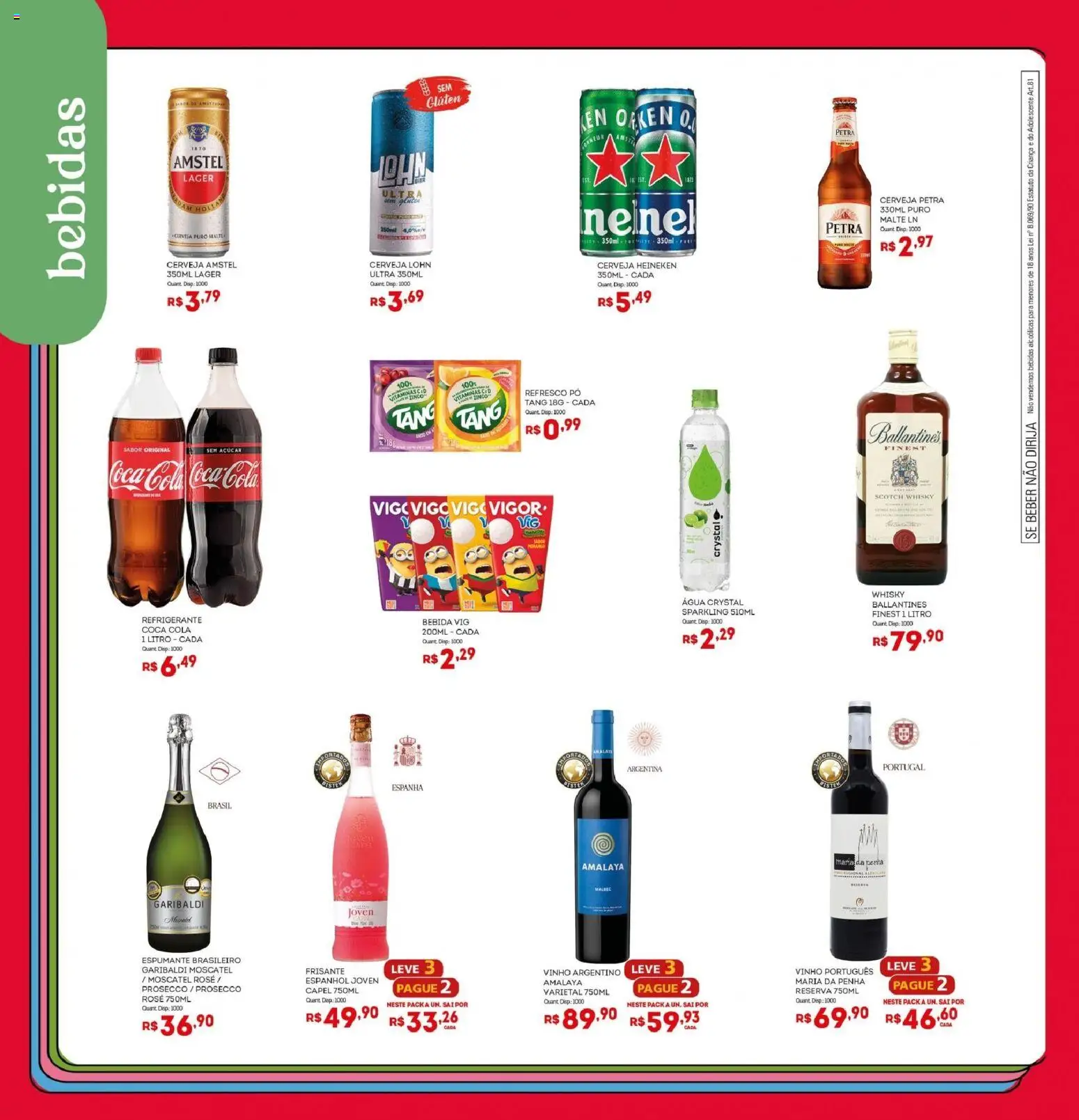 Bistek Supermercados Folheto - válido de 26/08/2026 | Página: 10 | Produtos: Espumante, Whisky, Cola, Açúcar