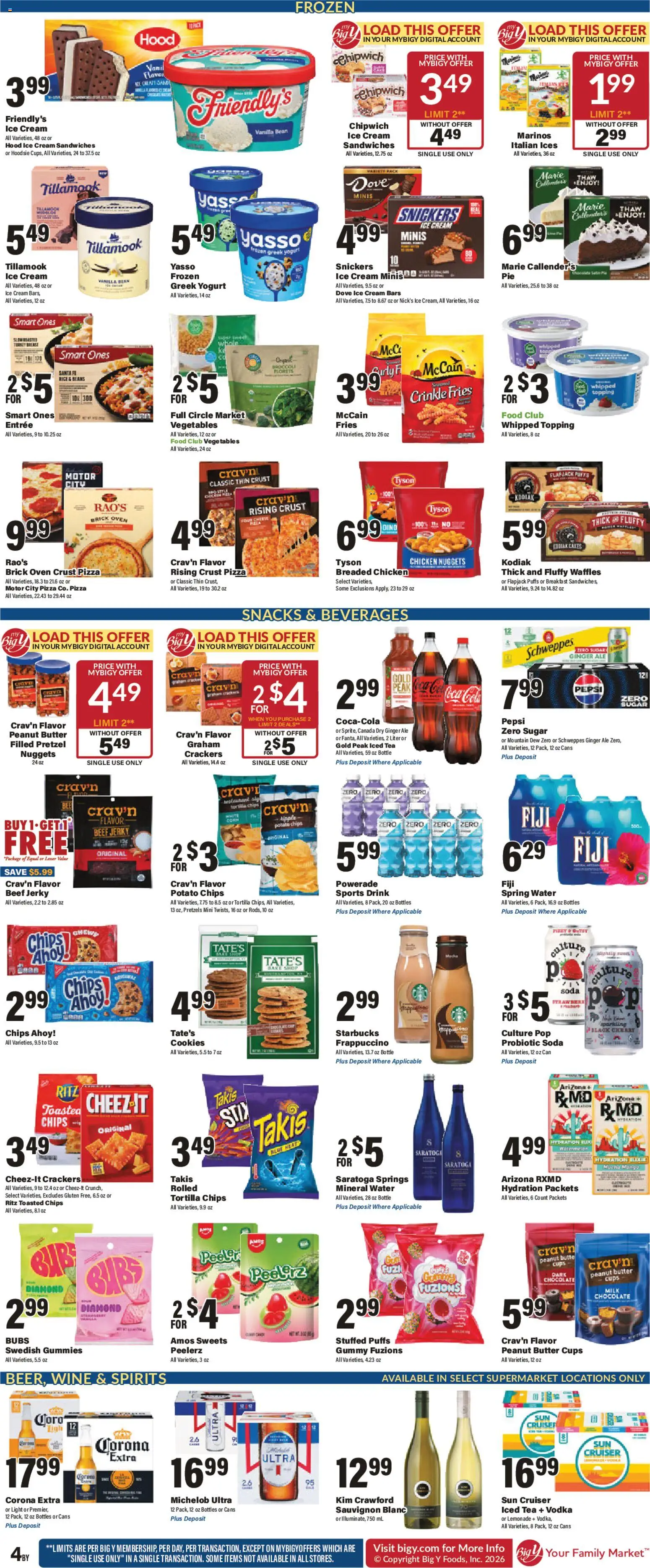 Big Y Weekly Ad - valid from 11.06.2026 | Page: 6 | Products: Yogurt, Rice, Beef, 2人掛けソファ
