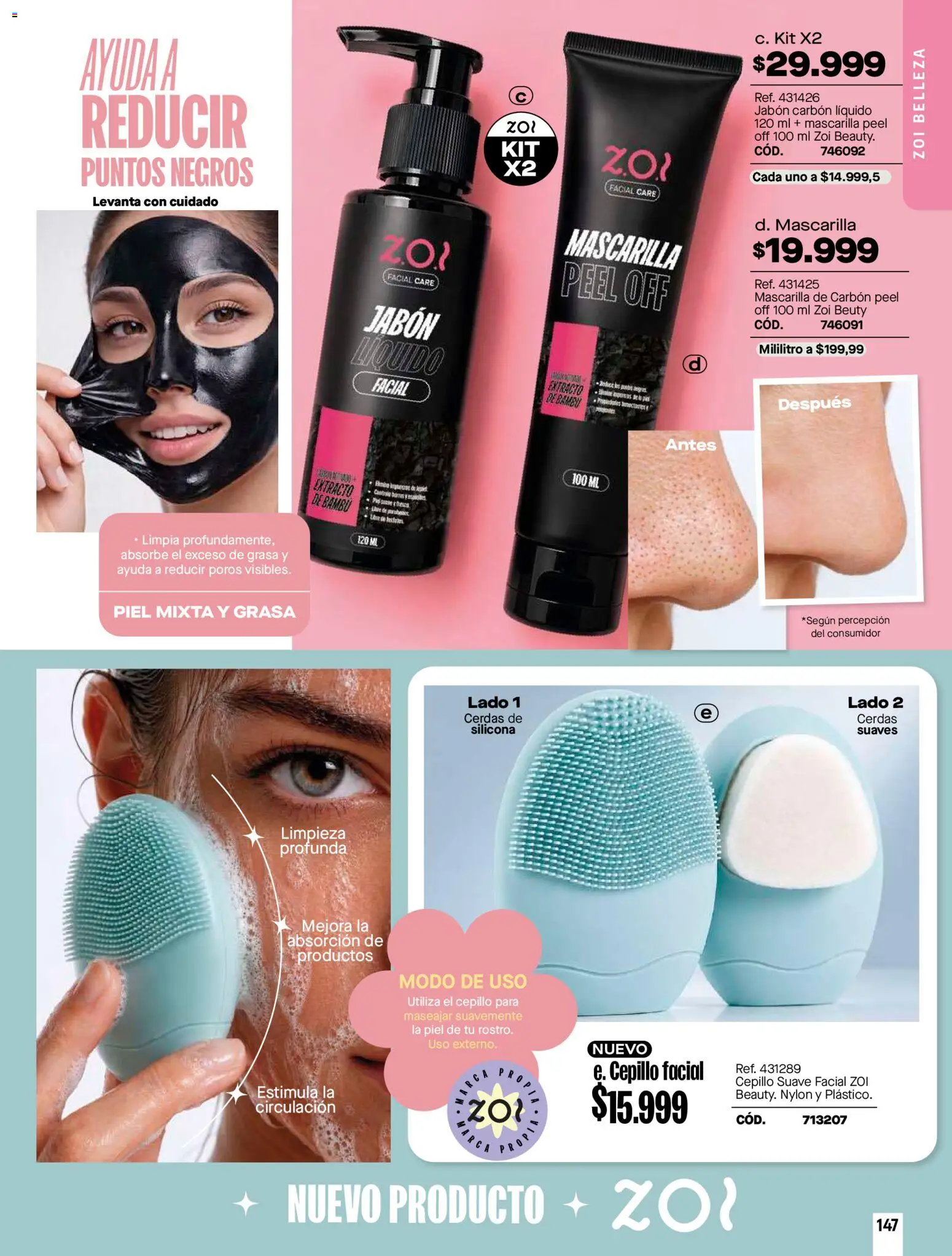 Carmel revista - valida desde el 01/07/2026 | Página: 147 | Productos: Mascarilla, Cepillo, Jabón, Carbón