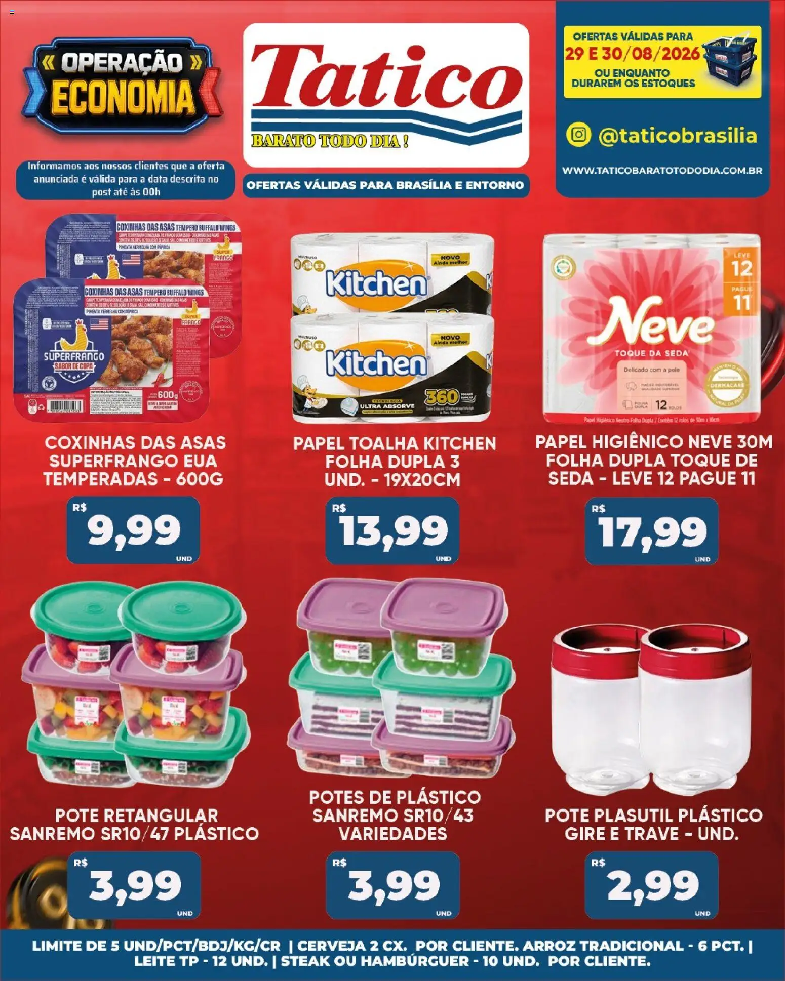 Tatico Folheto - válido de 31/08/2026 | Página: 37 | Produtos: Papel toalha, Hambúrguer, Potes, Frango