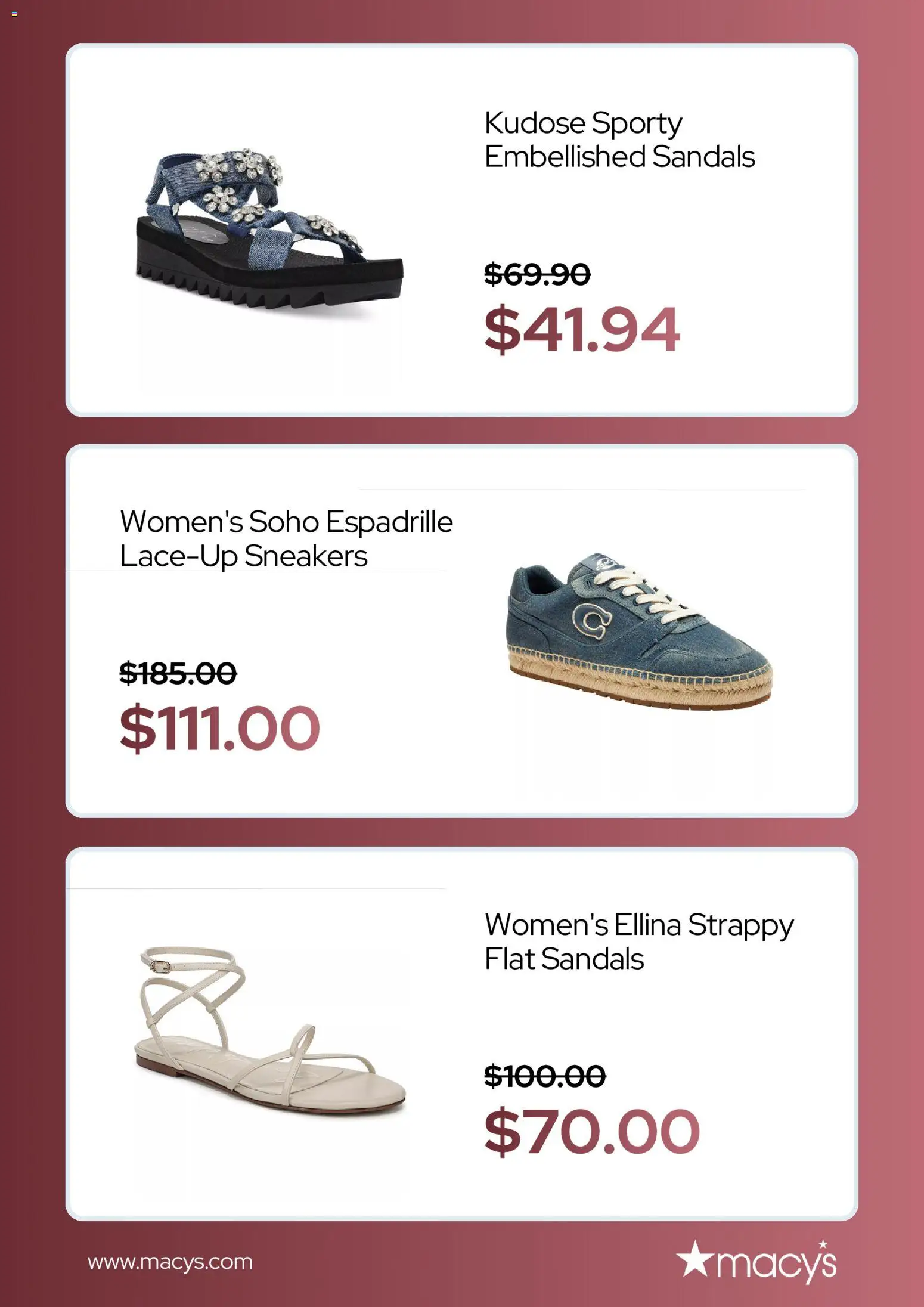 Macy's Weekly Ad - valid from 07/01/2026 | Page: 6 | Products: Sneakers, Sandals