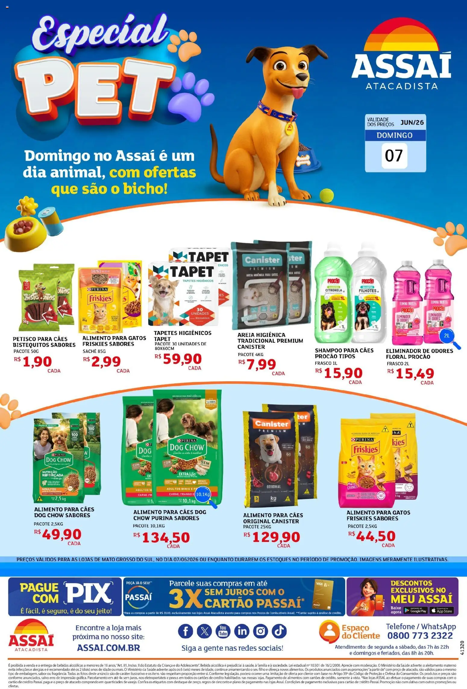 Assaí Atacadista Folheto - válido de 07.06.2026 | Página: 1 | Produtos: Shampoo, Pneus, Bebida, Telefone