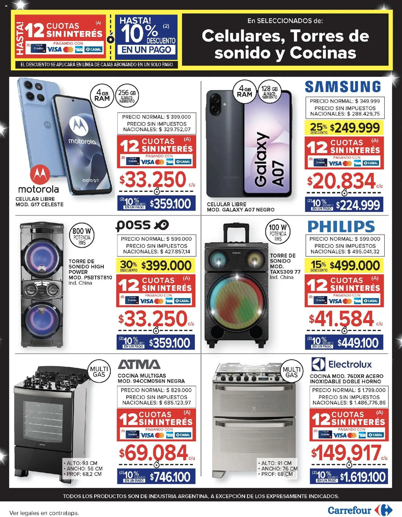 Carrefour ofertas │ válido desde el 04/08/2026 | Página: 30 | Productos: Celular, Horno, Cocina