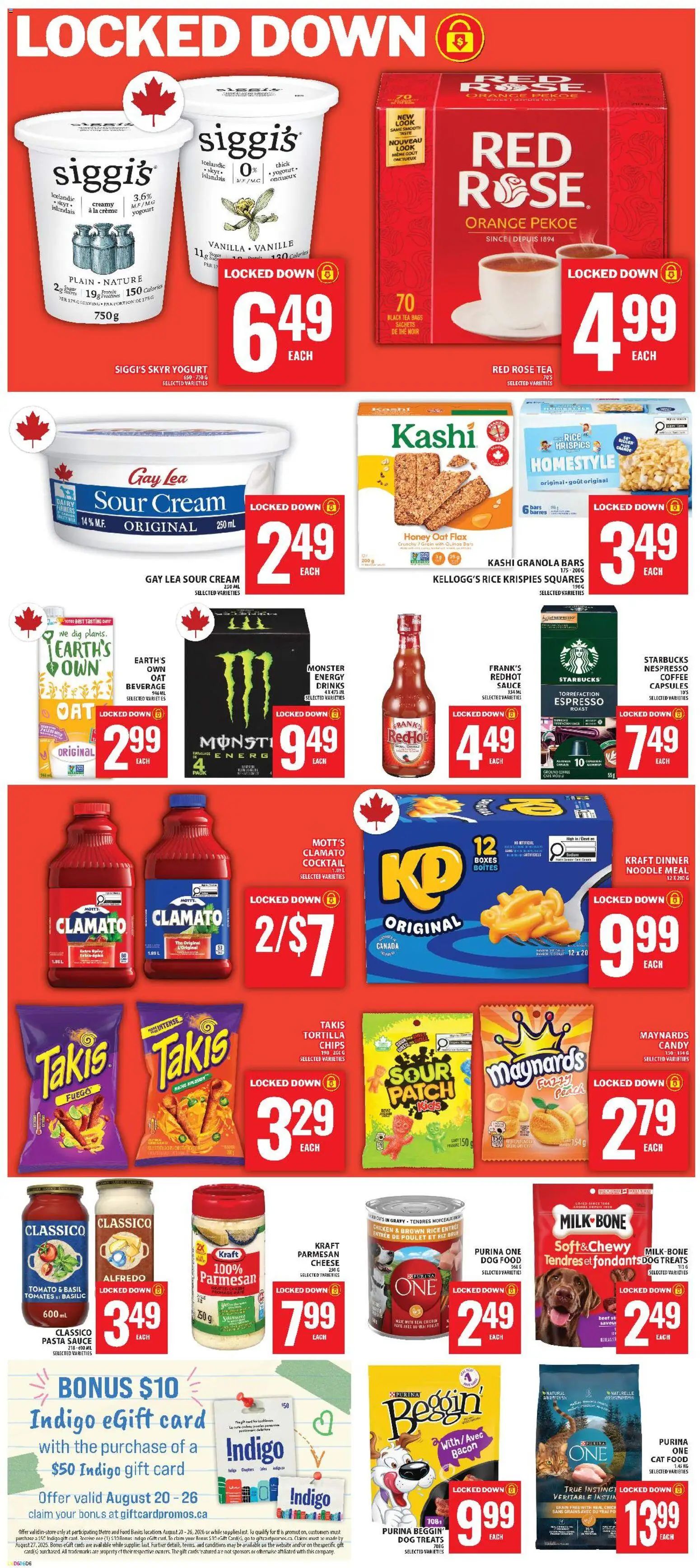 Food Basics flyer valid from Aug 20, 2026 | Page: 6 | Products: Roast, Sachets, Cocktail, Chicken