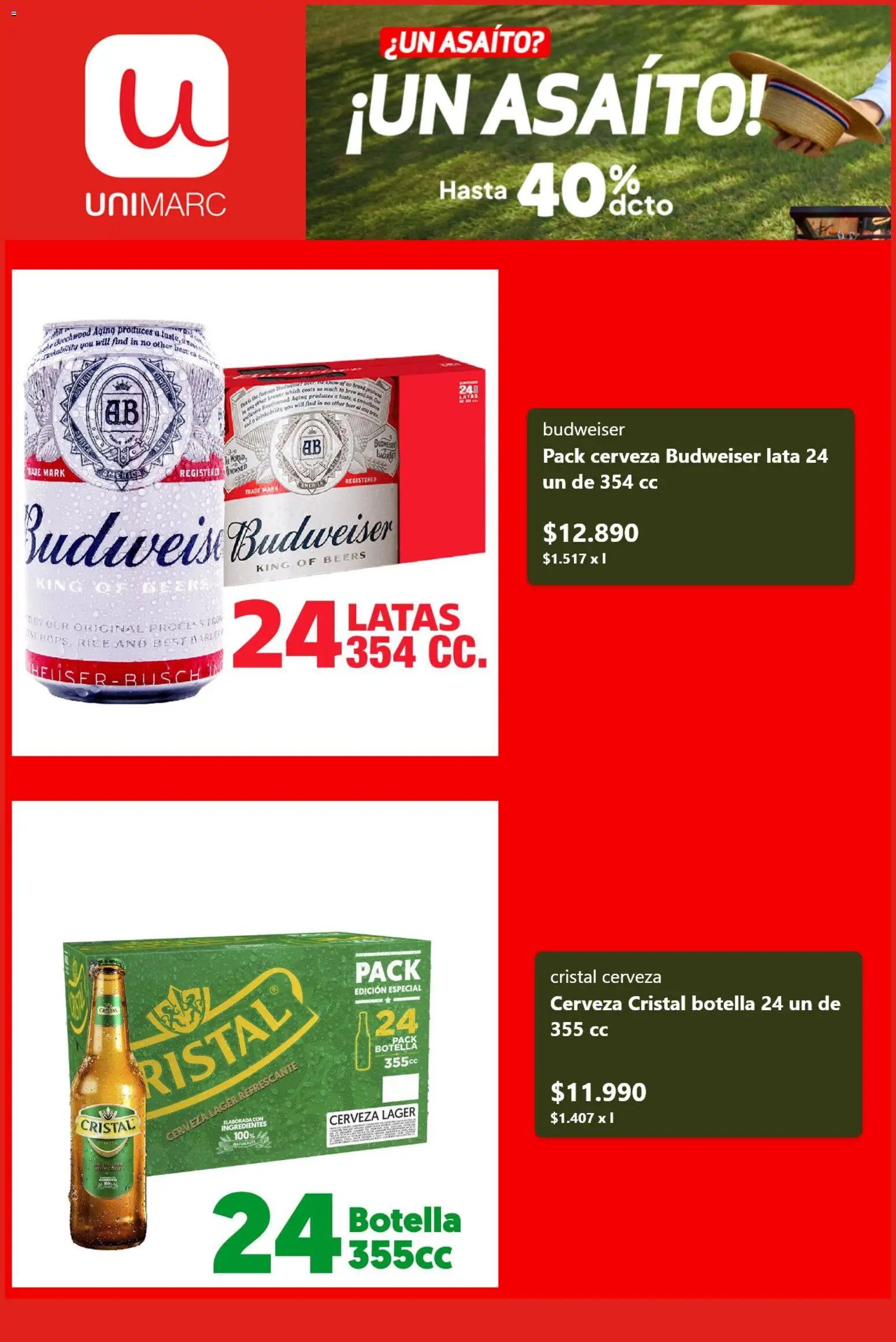 Unimarc Ofertas │ válido desde el 31.08.2026 | Página: 2 | Productos: Botella, Cerveza, Ingredientes