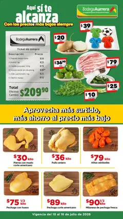 Vista previa de Bodega Aurrerá folleto Aprovecha más surtido, nuevo folleto de la tienda, válido en México a partir del 10/07/2026
