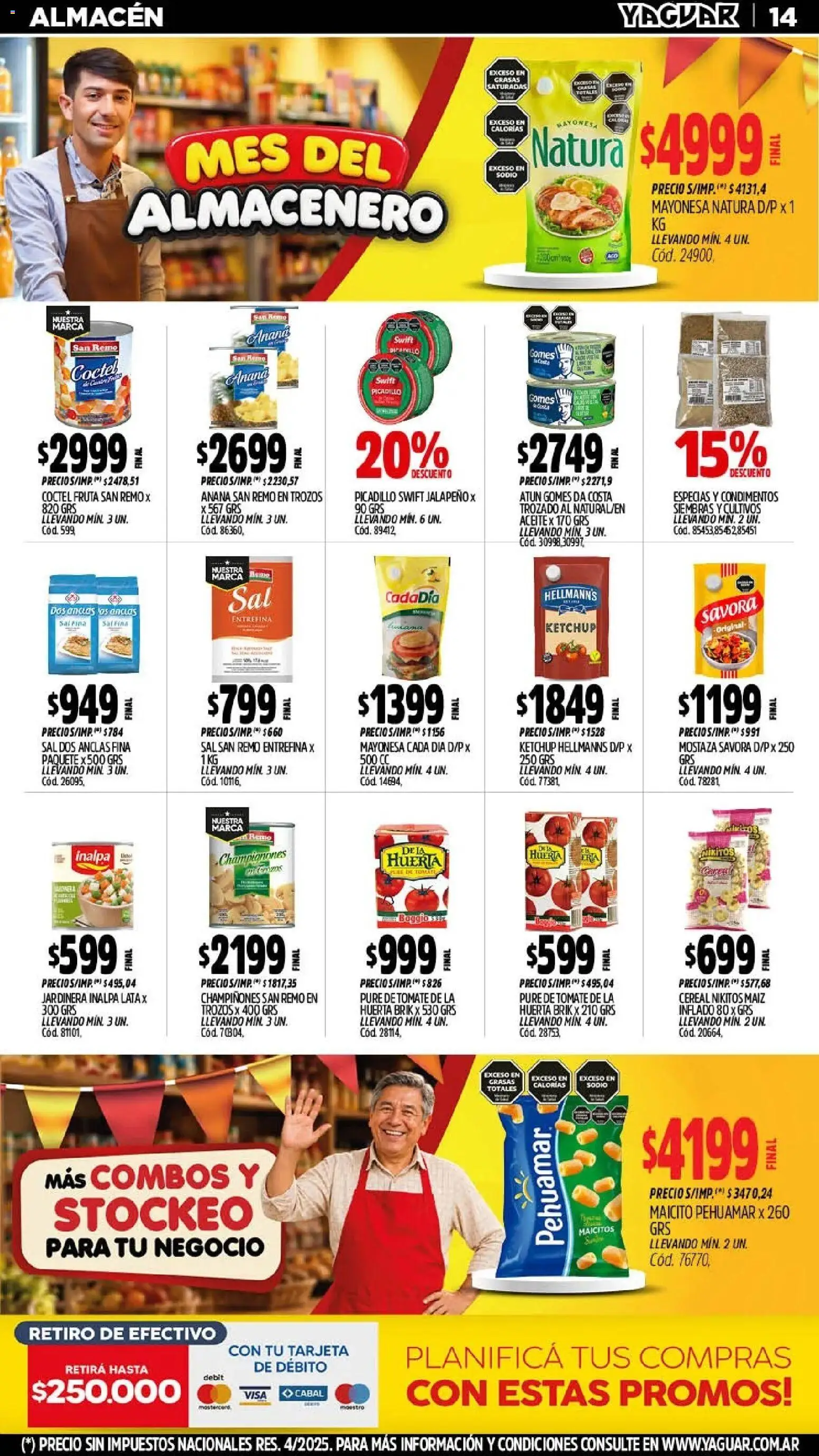 Yaguar - Oferta Semanal Parque Chacabuco │ válido desde el 28/09/2026 | Página: 14 | Productos: Aceite, Mayonesa, Sal, Atún