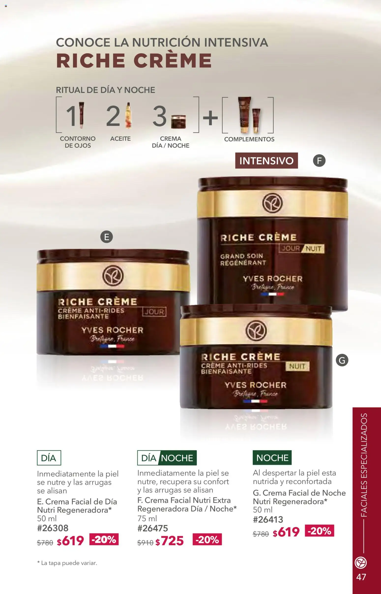 Nuevas ofertas de Yves Rocher válidas en toda la República Mexicana desde el 12.05.2026. ¡Encuentra las mejores ofertas en Yves Rocher campaña 7 2026! | Página: 47 | Productos: Crema, Contorno, Aceite