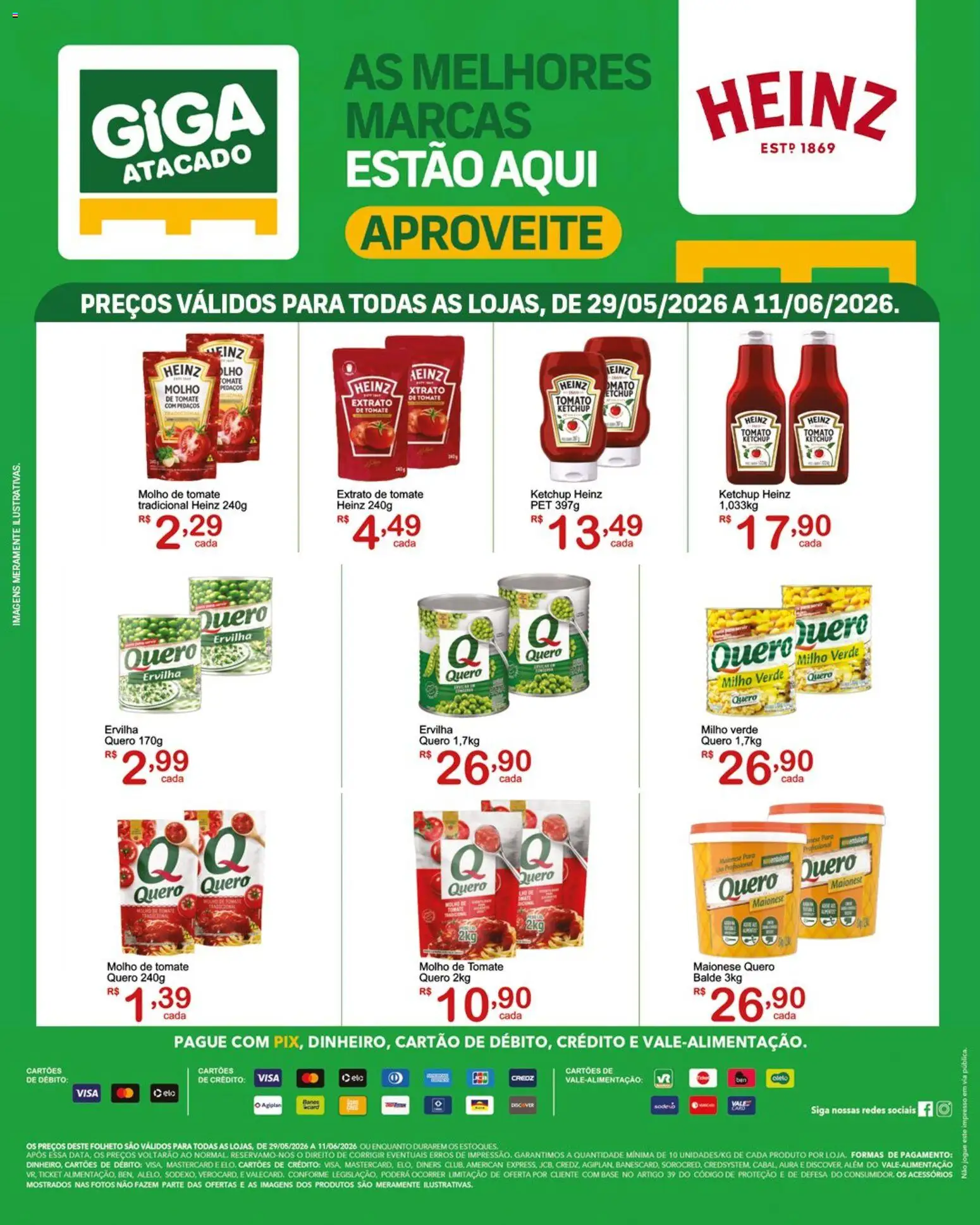 GIGA Atacado Folheto - válido de 29.05.2026 | Página: 1 | Produtos: Base, Ketchup, Maionese, Balde