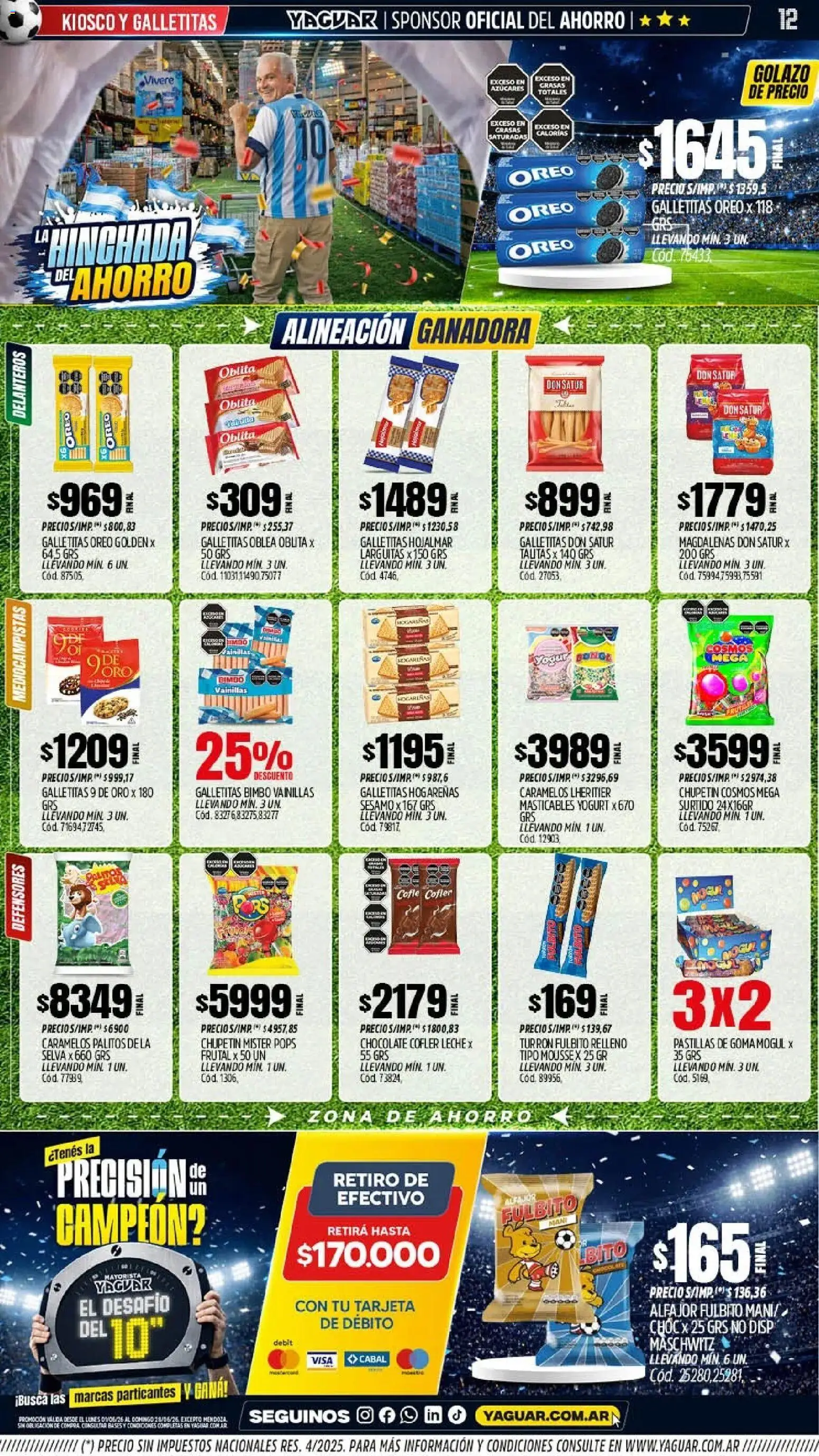 Yaguar - Oferta Semanal San Juan │ válido desde el 01.06.2026 | Página: 11 | Productos: Galletitas, Mousse, Chocolate, Alfajor