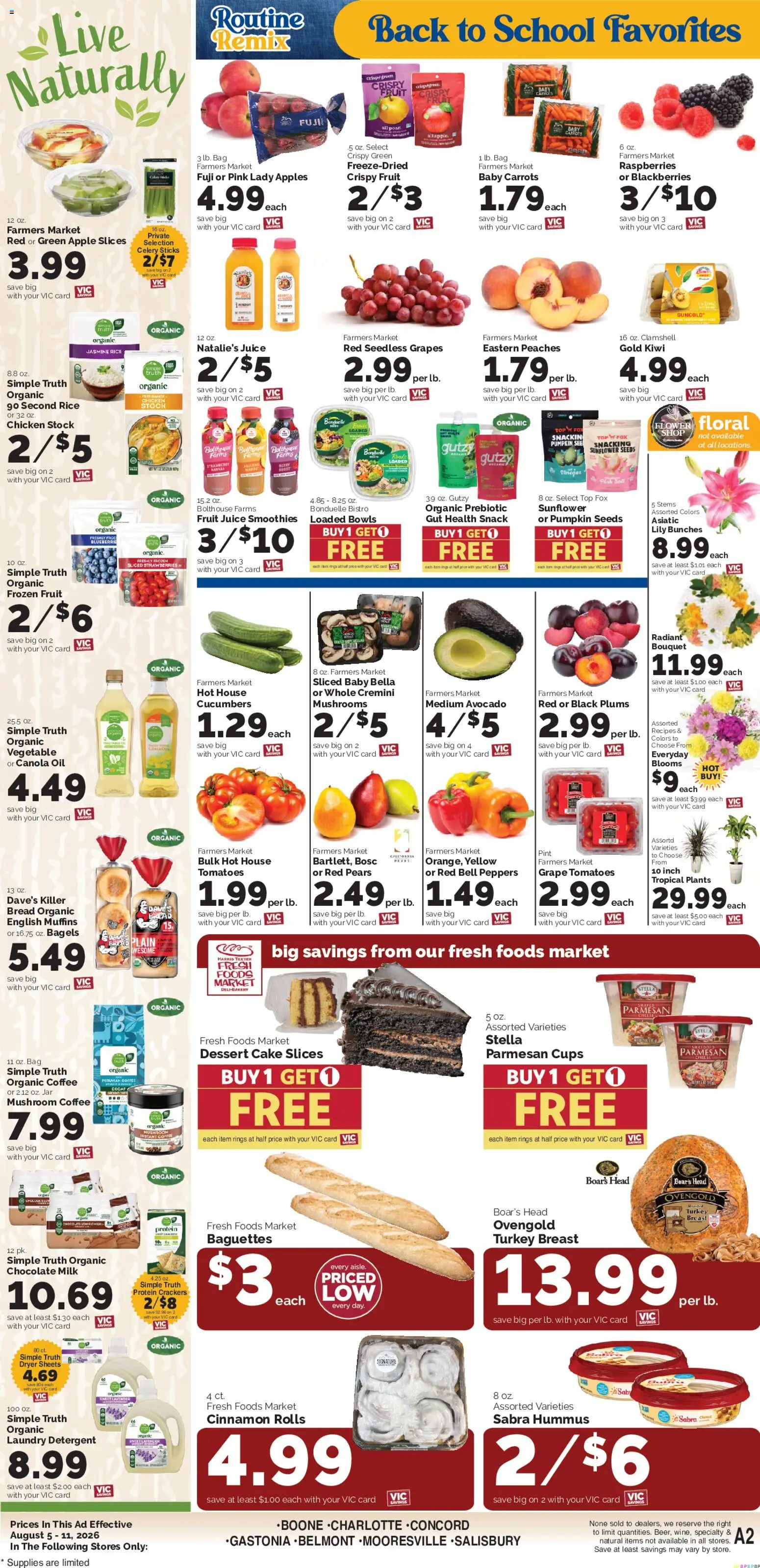 Harris Teeter Weekly Ad - valid from 08/05/2026 | Page: 11 | Products: Peppers, Mushrooms, Chocolate, Bag