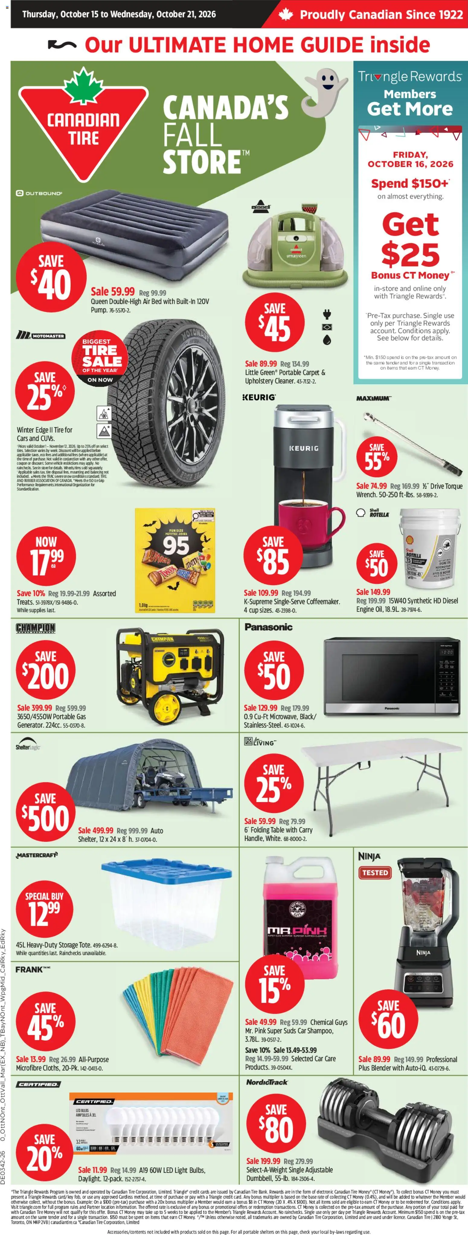 Canadian Tire flyer valid from Oct 15, 2026 | Page: 1