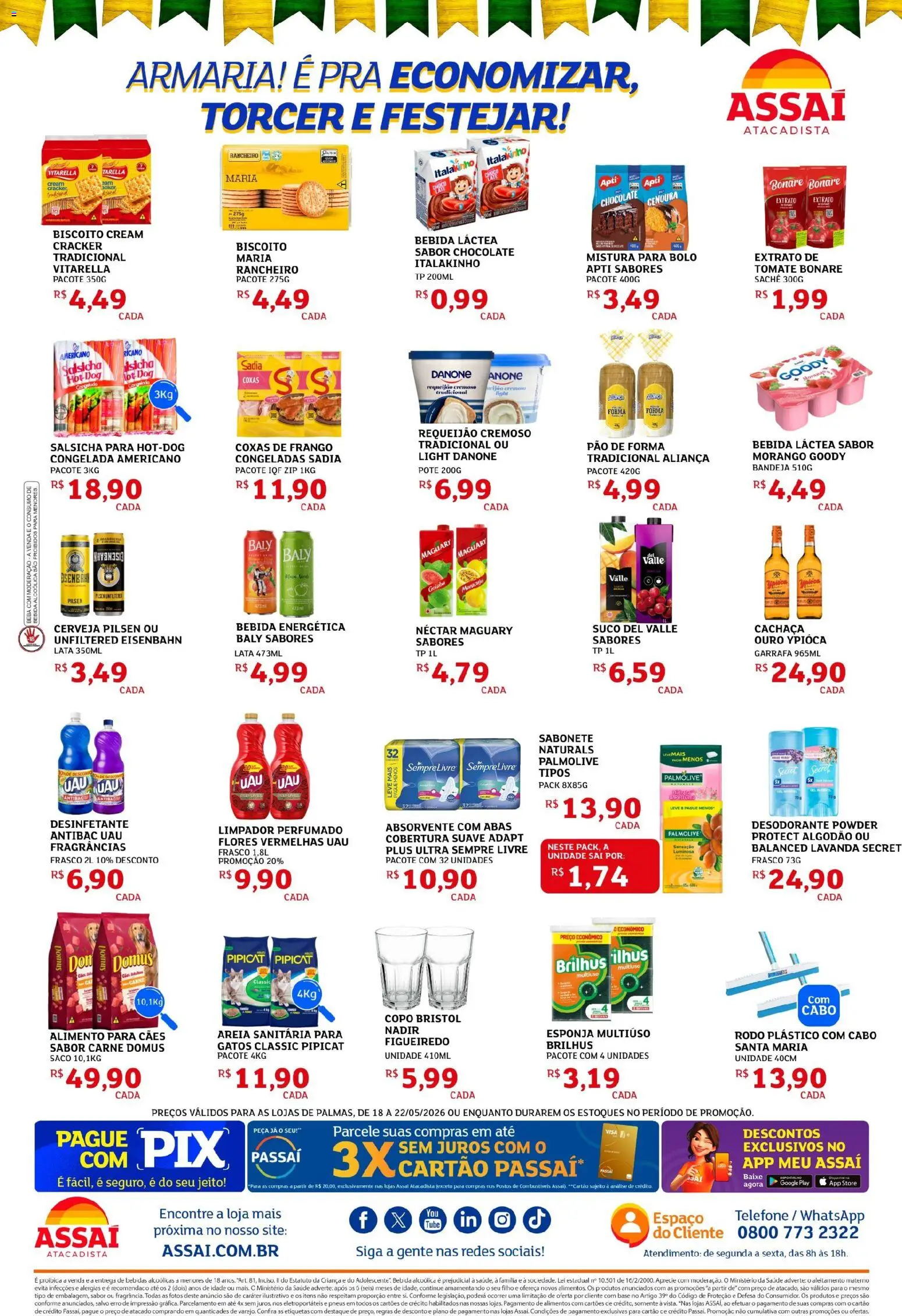 Assaí Atacadista Folheto - válido de 18.05.2026 | Página: 2 | Produtos: Aliança, Chocolate, Bolo, Sabonete