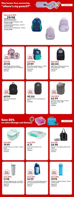 Preview of Staples weekly flyer / circulaire from shop Staples valid from Aug 21, 2026 | Page: 10 | Products: Backpack, Bag, Lunch box, Box