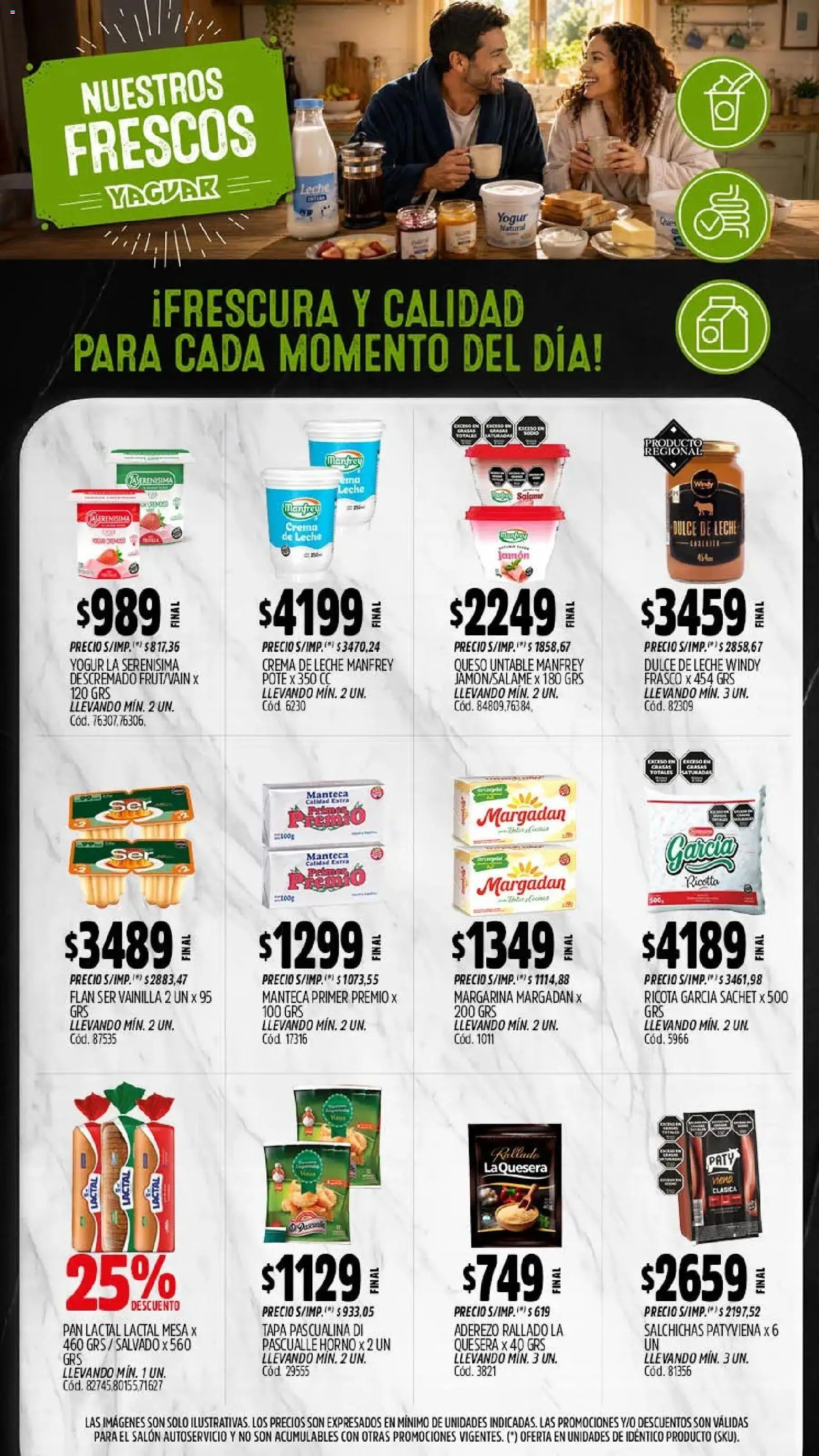 Yaguar - Oferta Semanal Córdoba │ válido desde el 03/08/2026 | Página: 10 | Productos: Aderezo, Manteca, Pan, Jamón