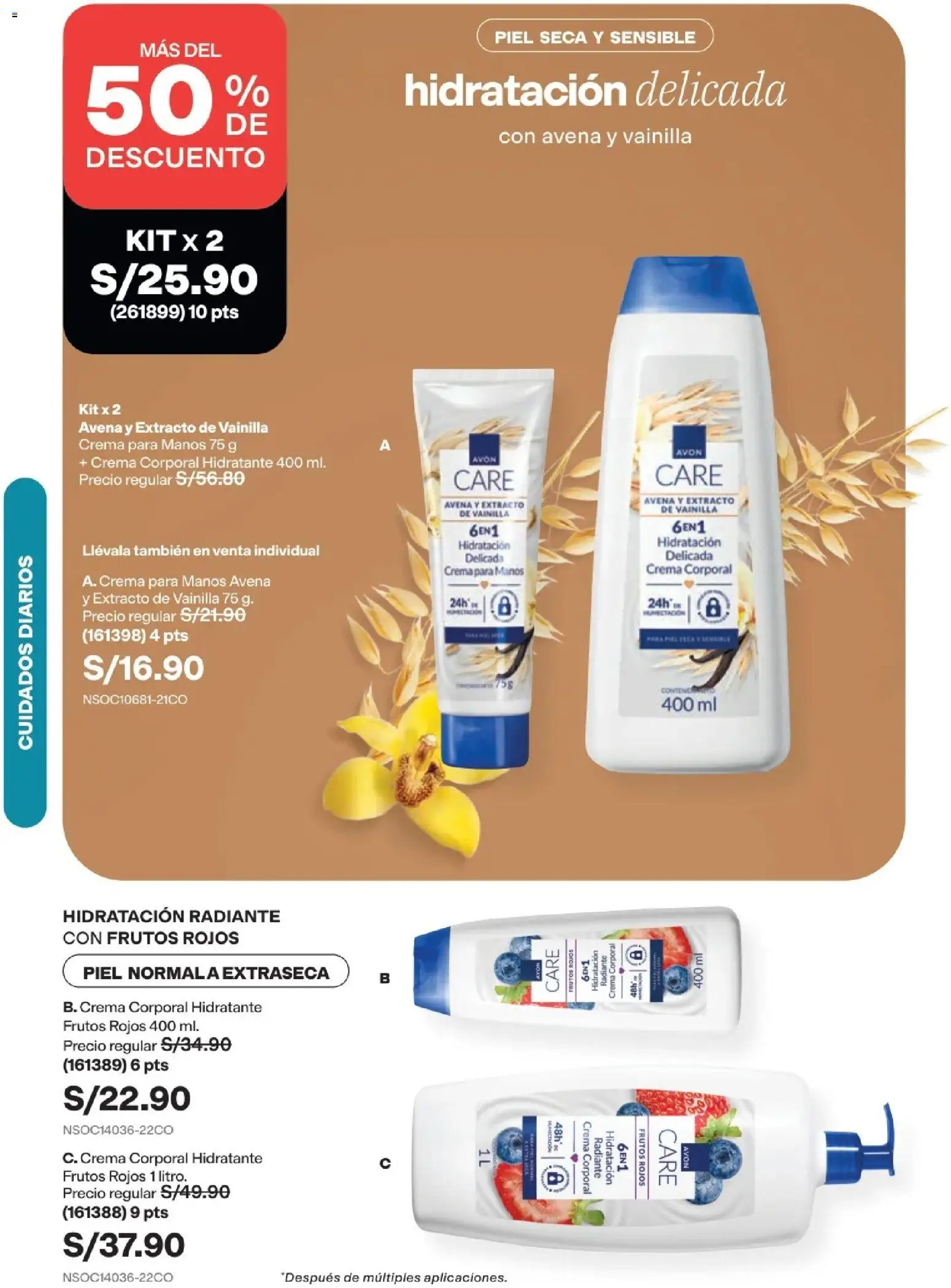 Catálogo Avon válido desde 22/07/2026 | Página: 129 | Productos: Crema, Avena