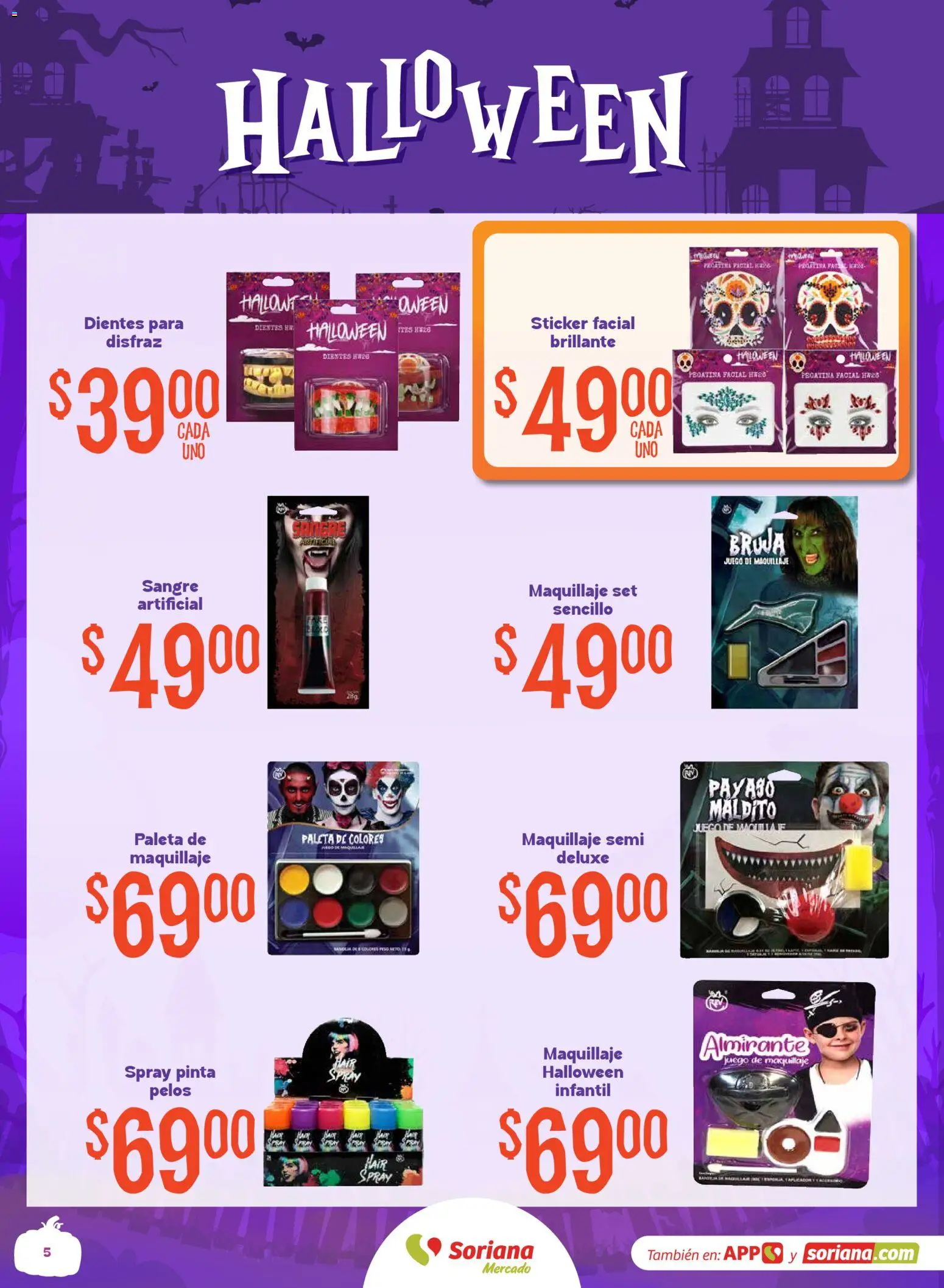 Nuevas ofertas de Soriana válidas en toda la República Mexicana desde el 08/09/2026. ¡Encuentra las mejores ofertas en Soriana Halloween y Día de muertos Mercado Nacional! | Página: 5