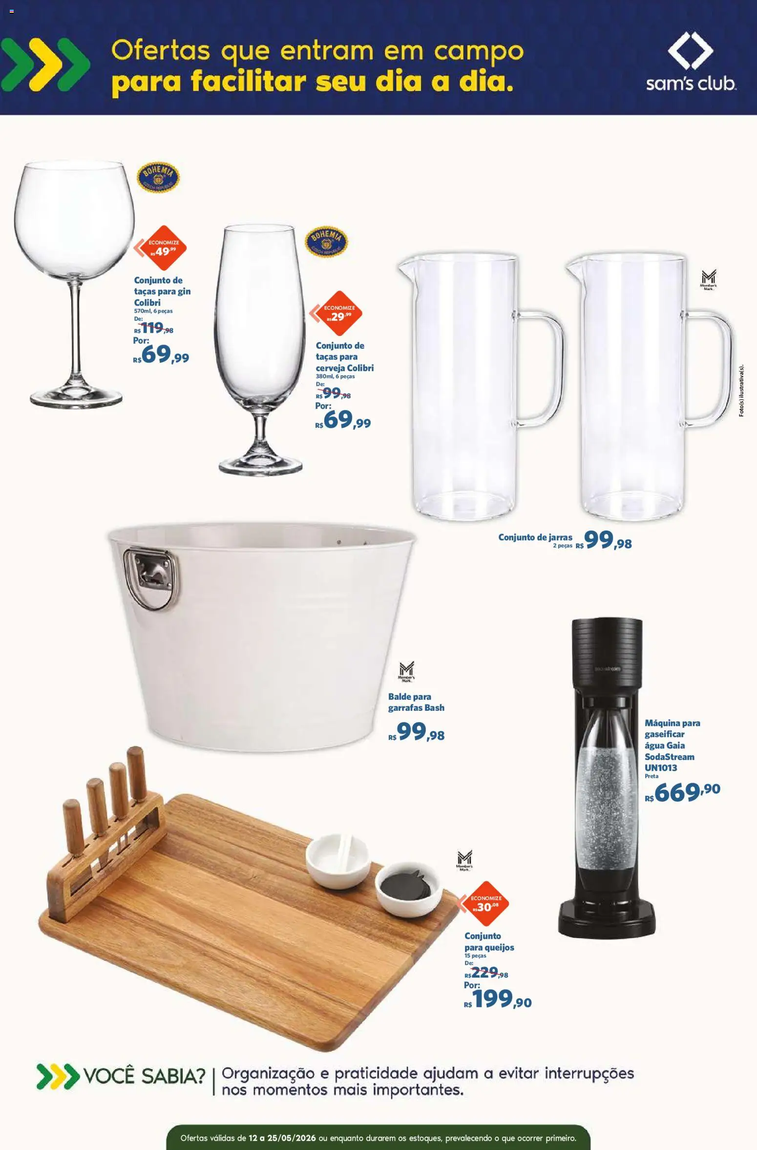 Sam's Club Folheto - válido de 12.05.2026 | Página: 3 | Produtos: Taças, Cerveja, Gin, Balde